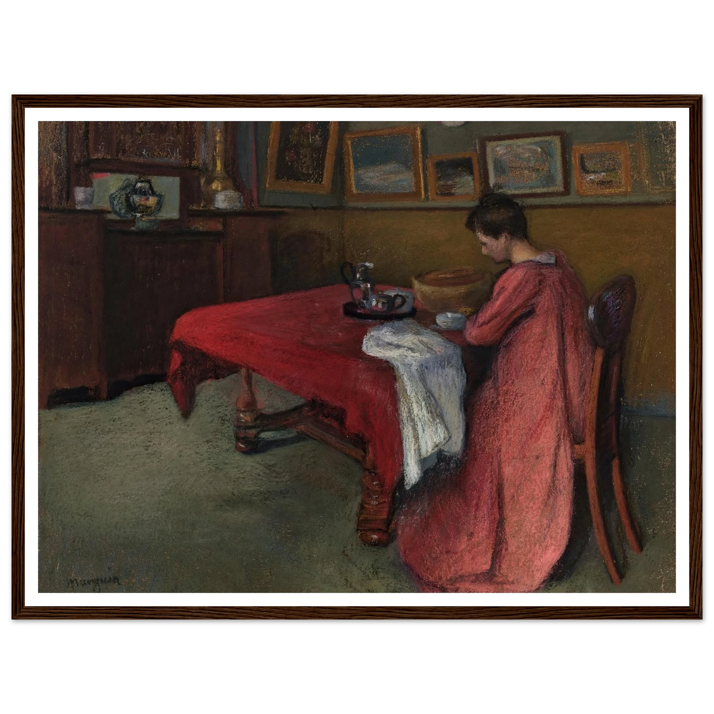 La robe de chambre rouge (1902) Art Print | Henri Manguin-Quipham Collections