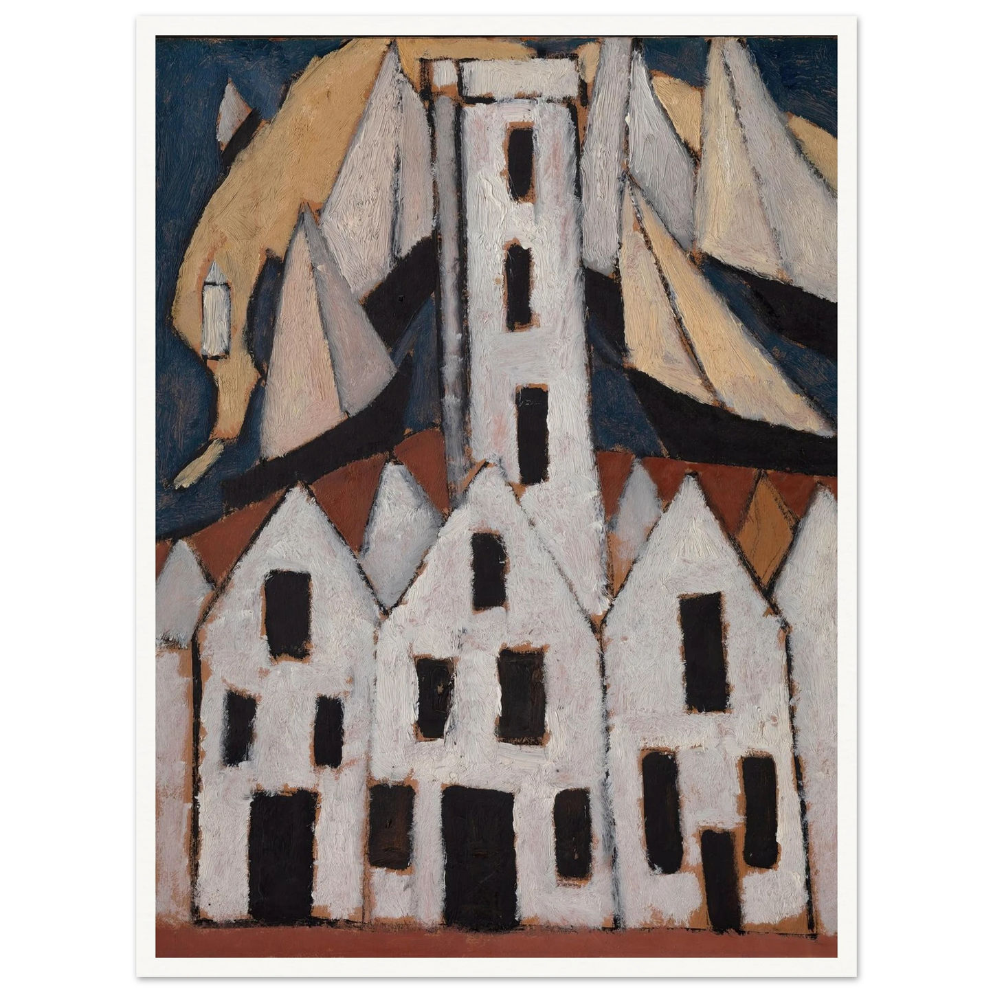 Movement No. 5, Provincetown Houses (1916) Art Print | Marsden Hartley-Quipham Collections