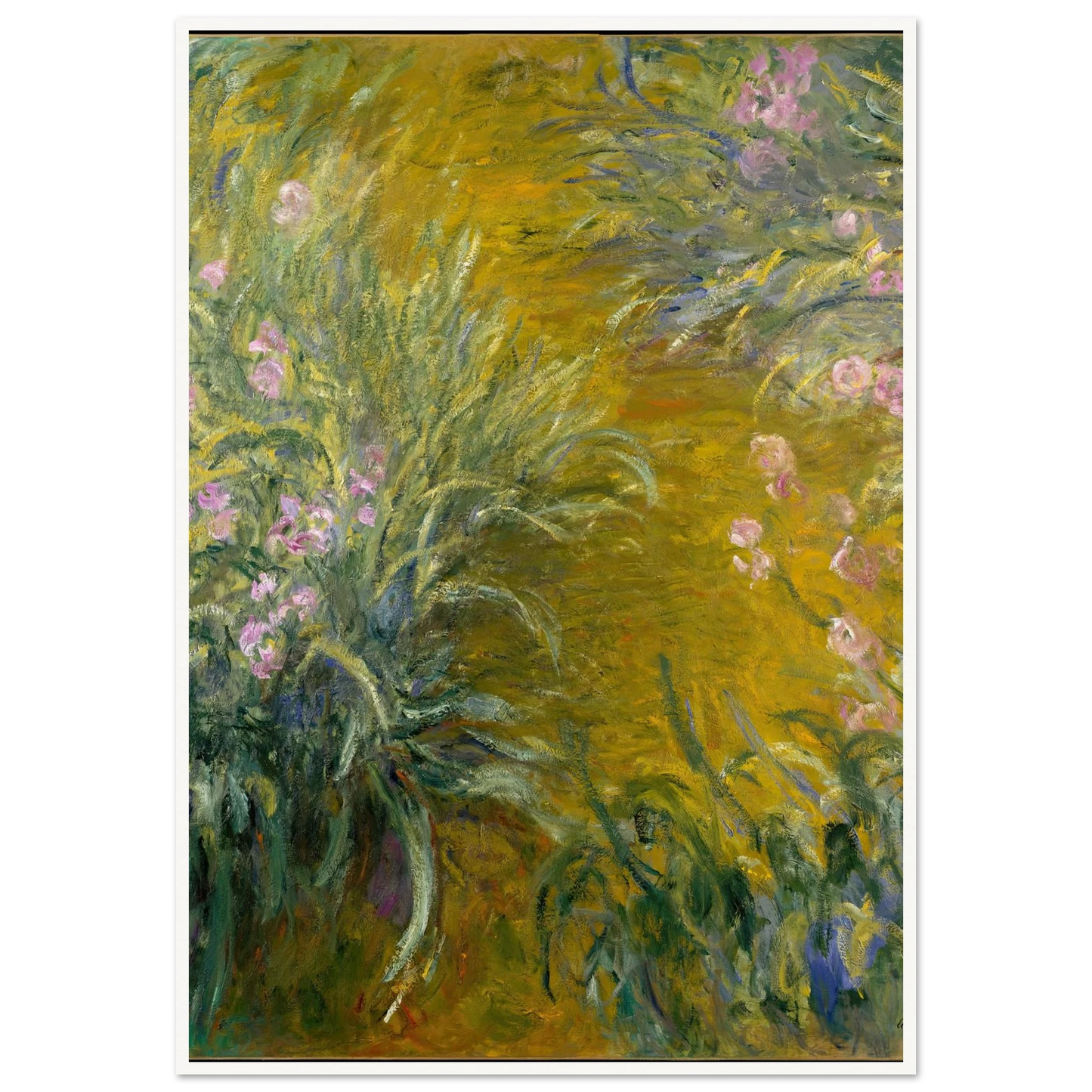 The Path through the Irises (1914-1917) Art Print | Claude Monet-Quipham Collections