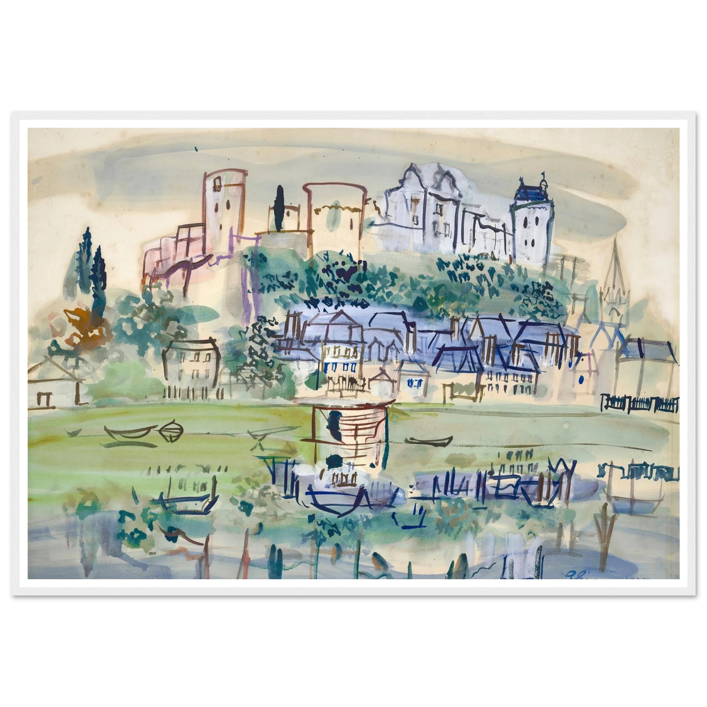 Chinon (1937) Art Print | Raoul Dufy-Quipham Collections