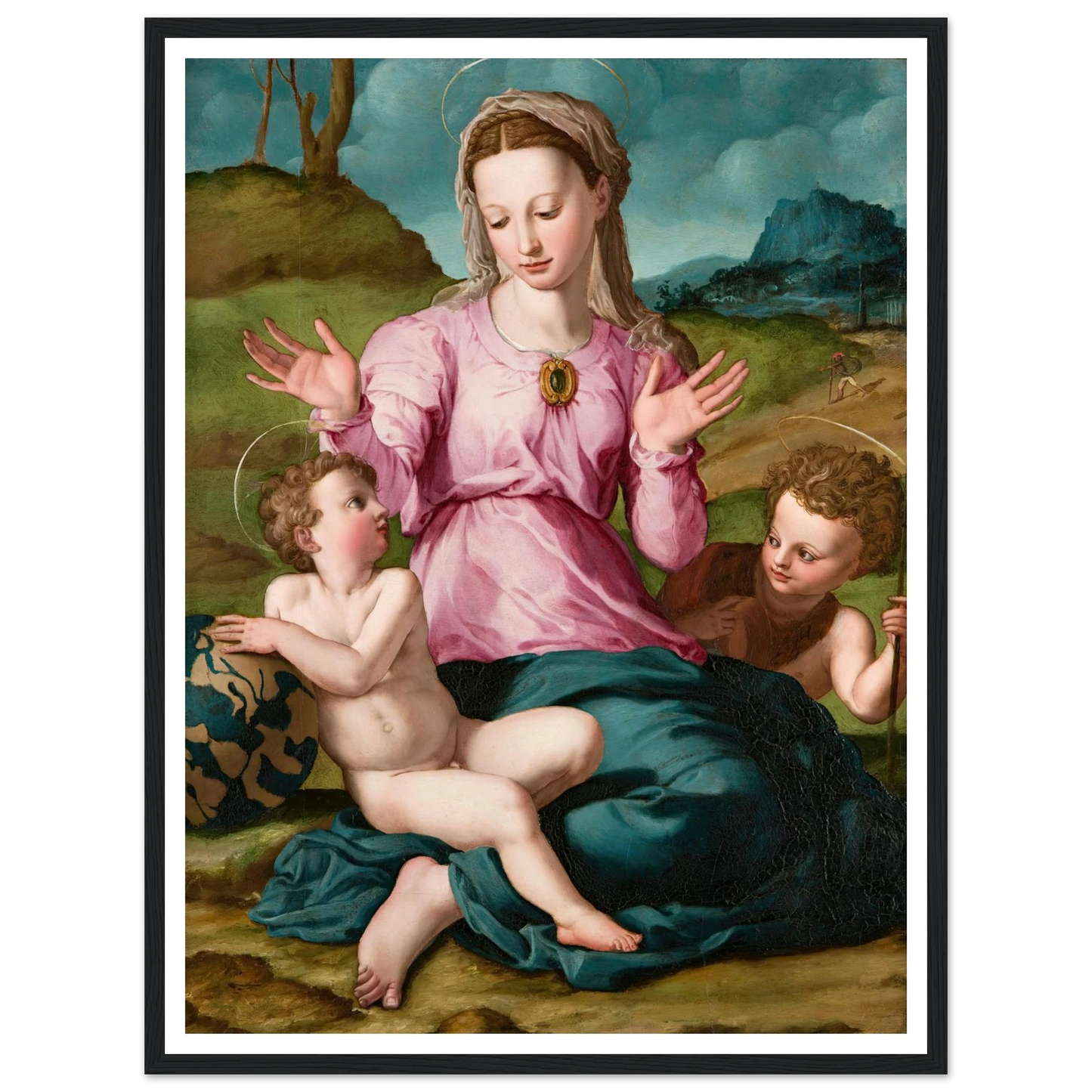 Madonna and Child with Saint John the Baptist (ca. 1540) Art Print | Agnolo Bronzino-Quipham Collections
