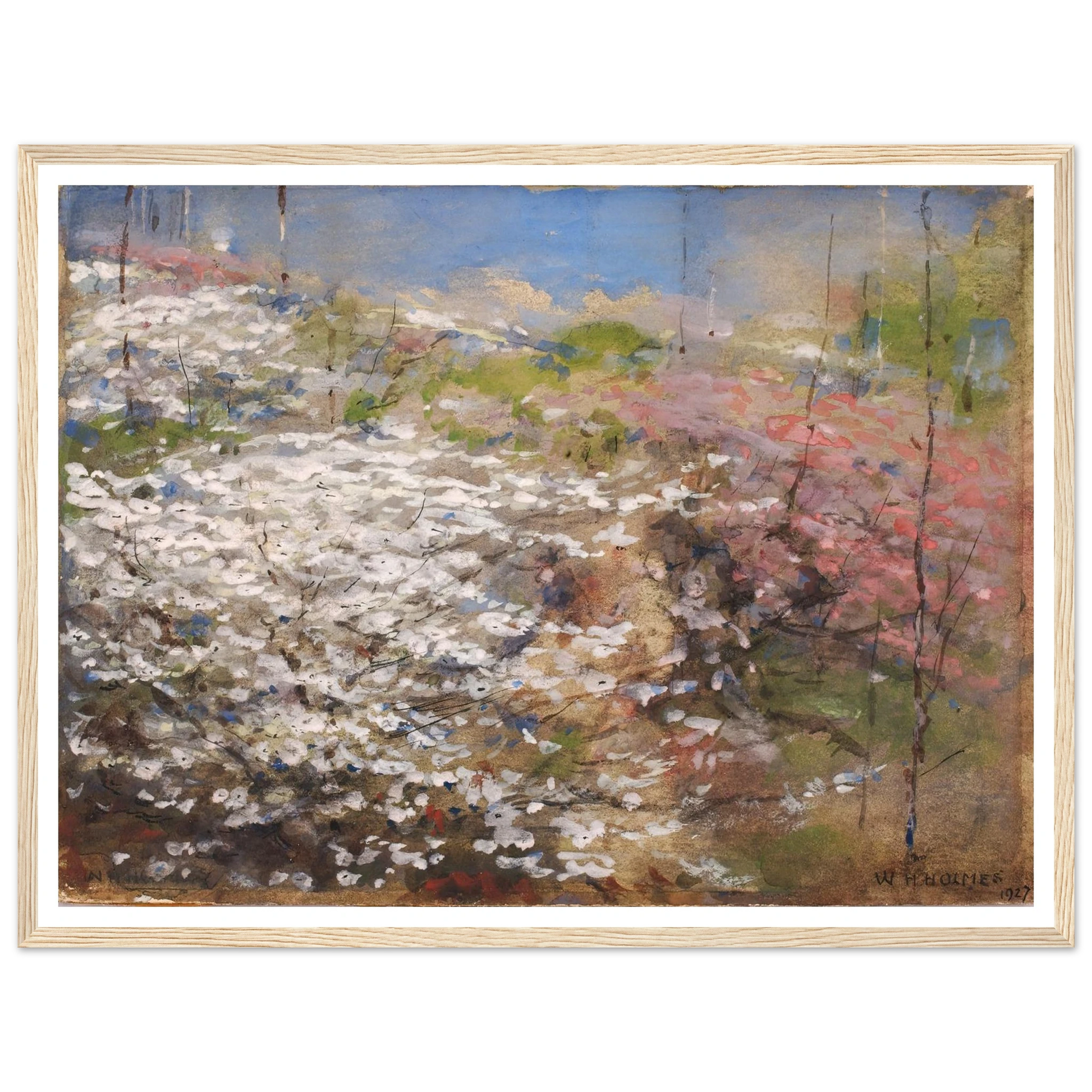 Field Of Blossoms (1927) Art Print | William Henry Holmes-Quipham Collections