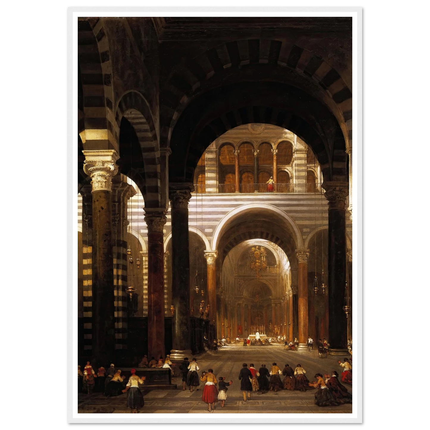 Interior of the Cathedral, Pisa. (1859) Art Print | David Roberts-Quipham Collections