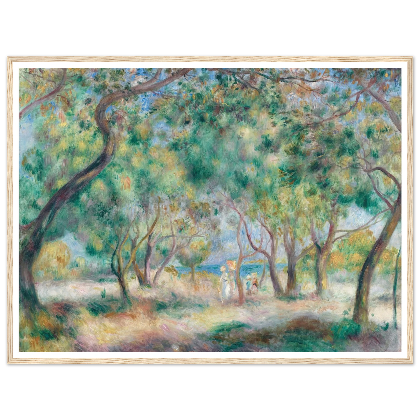 La Promenade au bord de la mer (Le Bois de la Chaise Noirmoutier) (circa 1892) Art Print | Pierre Auguste Renoir-Quipham Collections