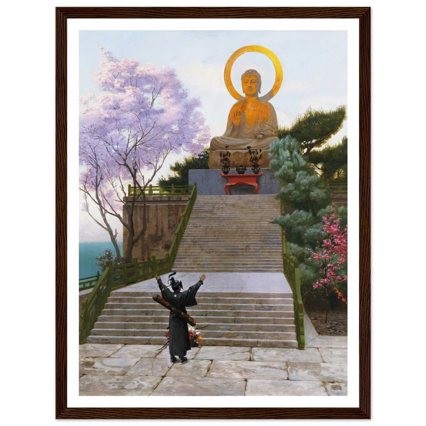 Japanese Emploring A Deity Art Print | Jean Leon Gerome-Quipham Collections