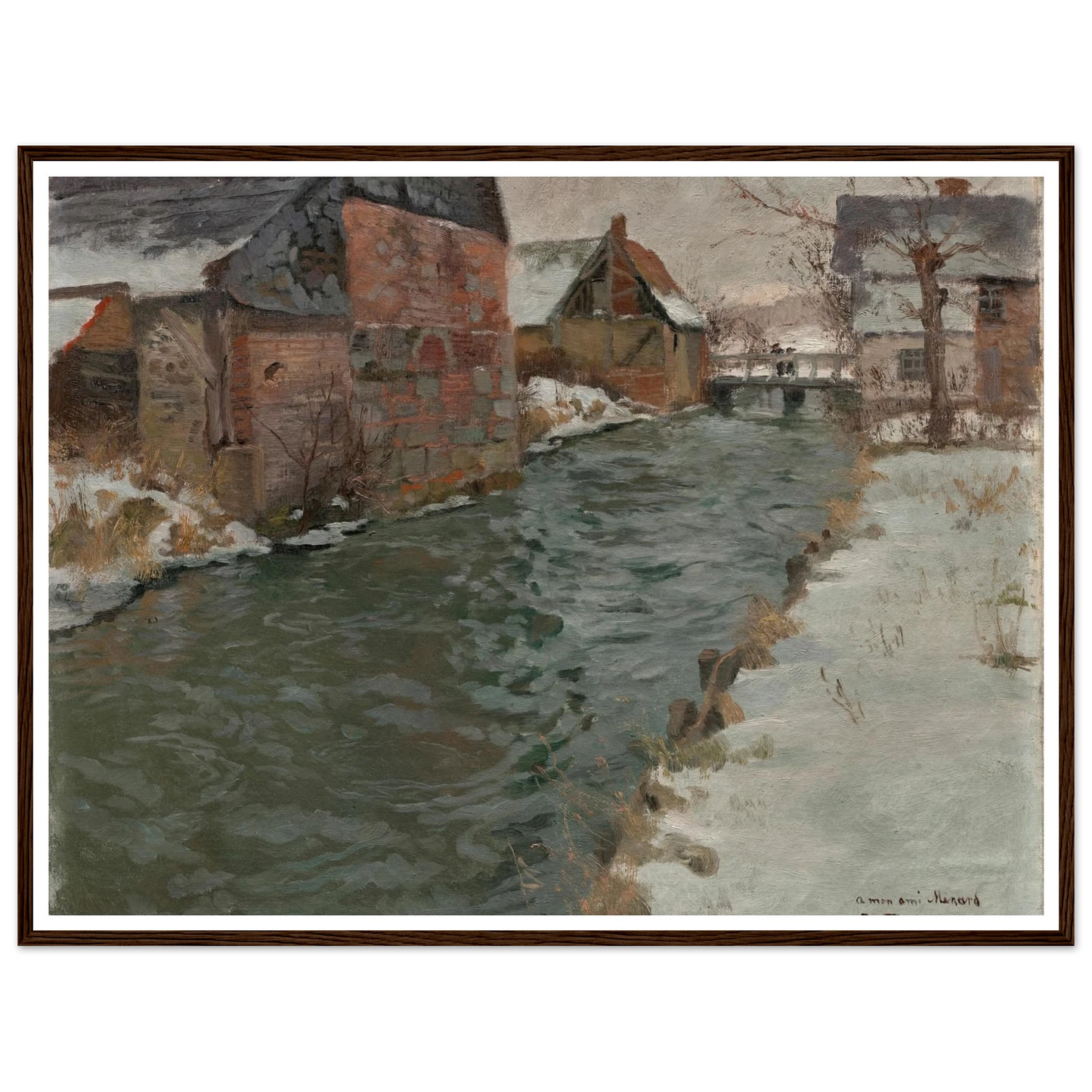 Hameau en bord de rivière (1895) Art Print | Frits Thaulow-Quipham Collections