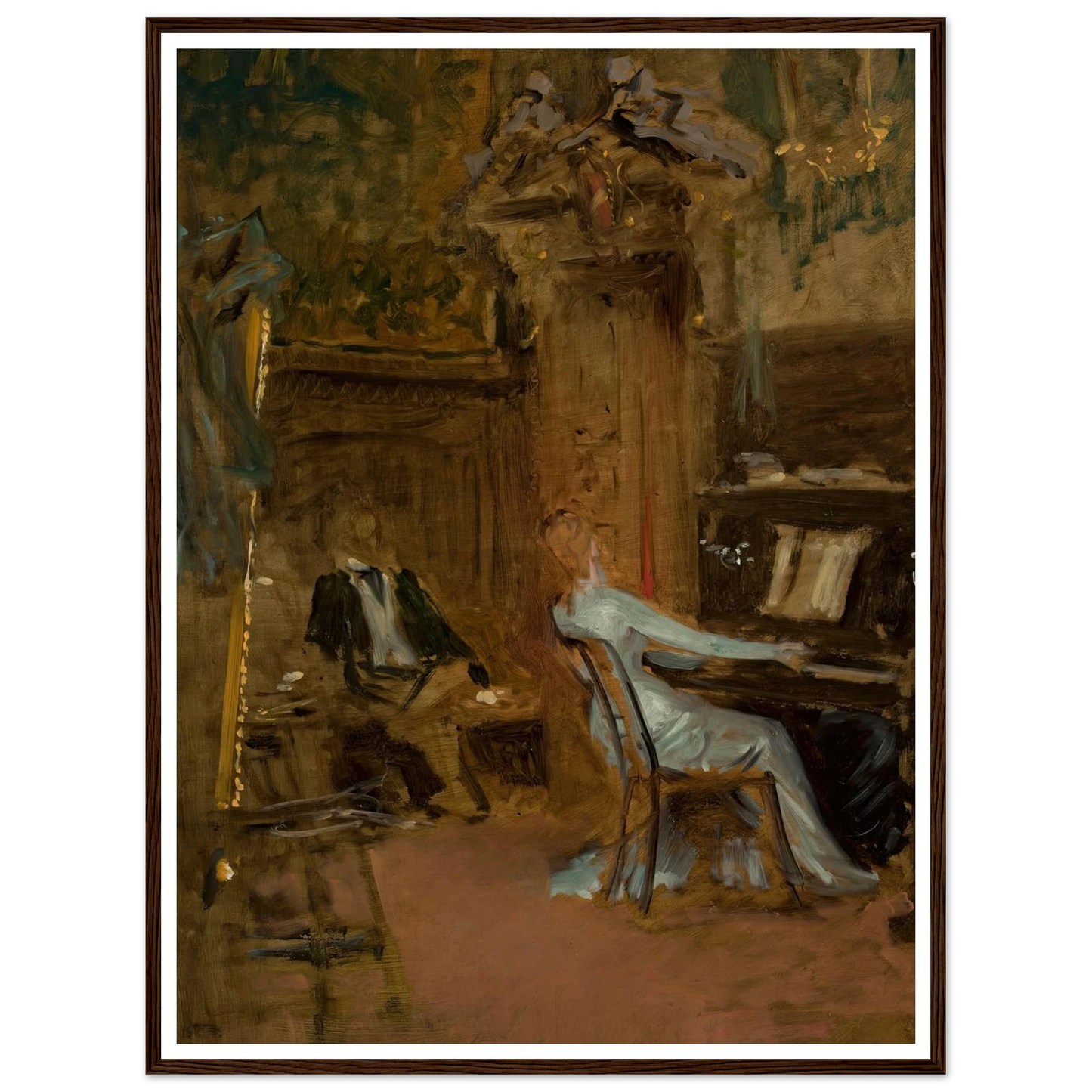 Concert in the living-room, sketch Art Print | Wladyslaw Czachorski-Quipham Collections
