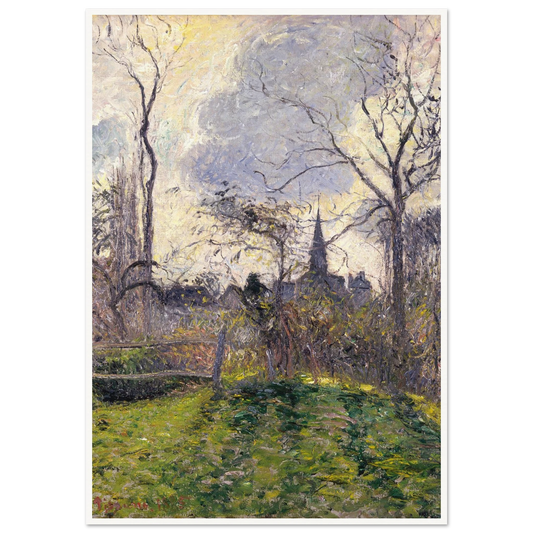 The Bell Tower of Bazincourt (1885) Art Print | Camille Pissarro-Quipham Collections