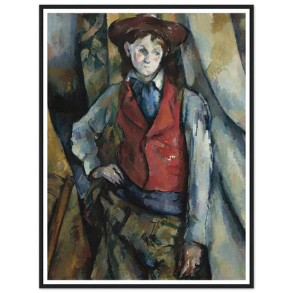 Boy in a Red Waistcoat (1888-1890) Art Print | Paul Cezanne-Quipham Collections