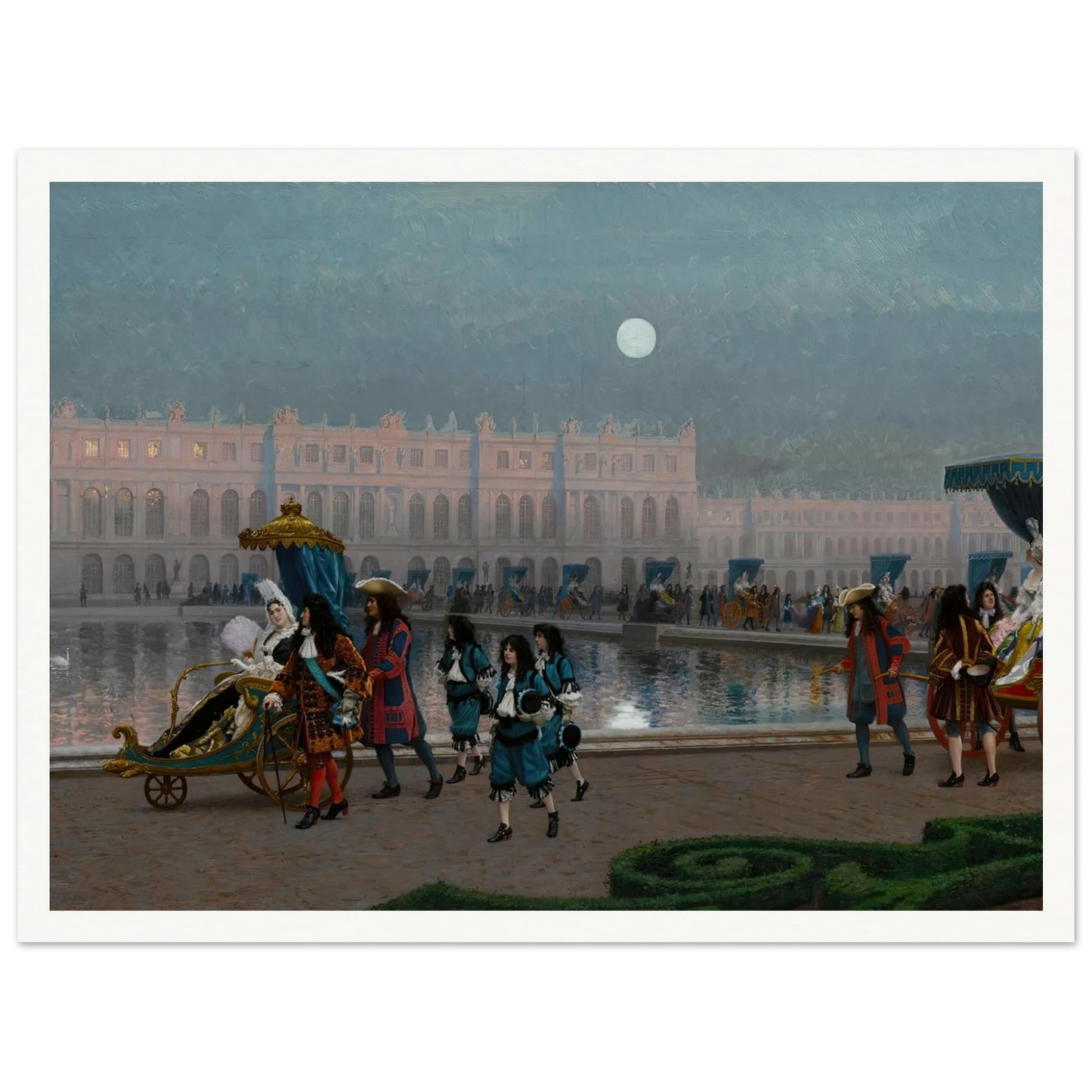 Promenade de la Cour dans les jardins de Versailles Art Print | Jean Leon Gerome-Quipham Collections