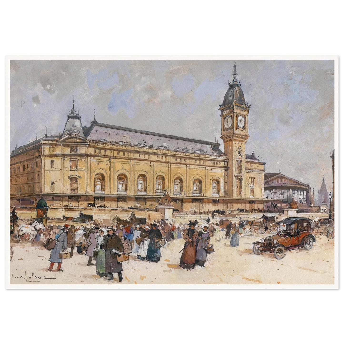 Gare de Lyon Art Print | Eugene Galien Laloue-Quipham Collections