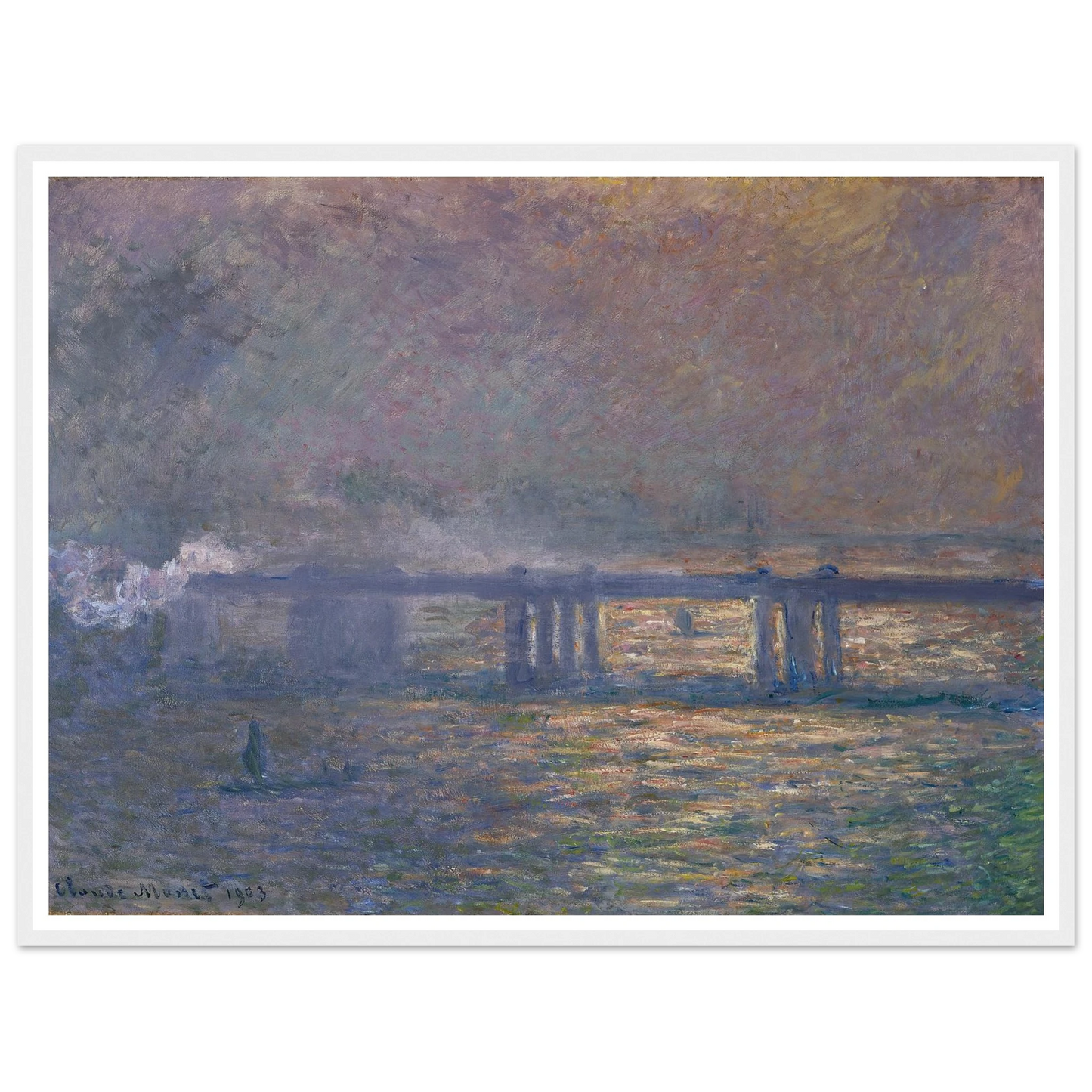 Charing Cross Bridge (1903) Art Print | Claude Monet-Quipham Collections