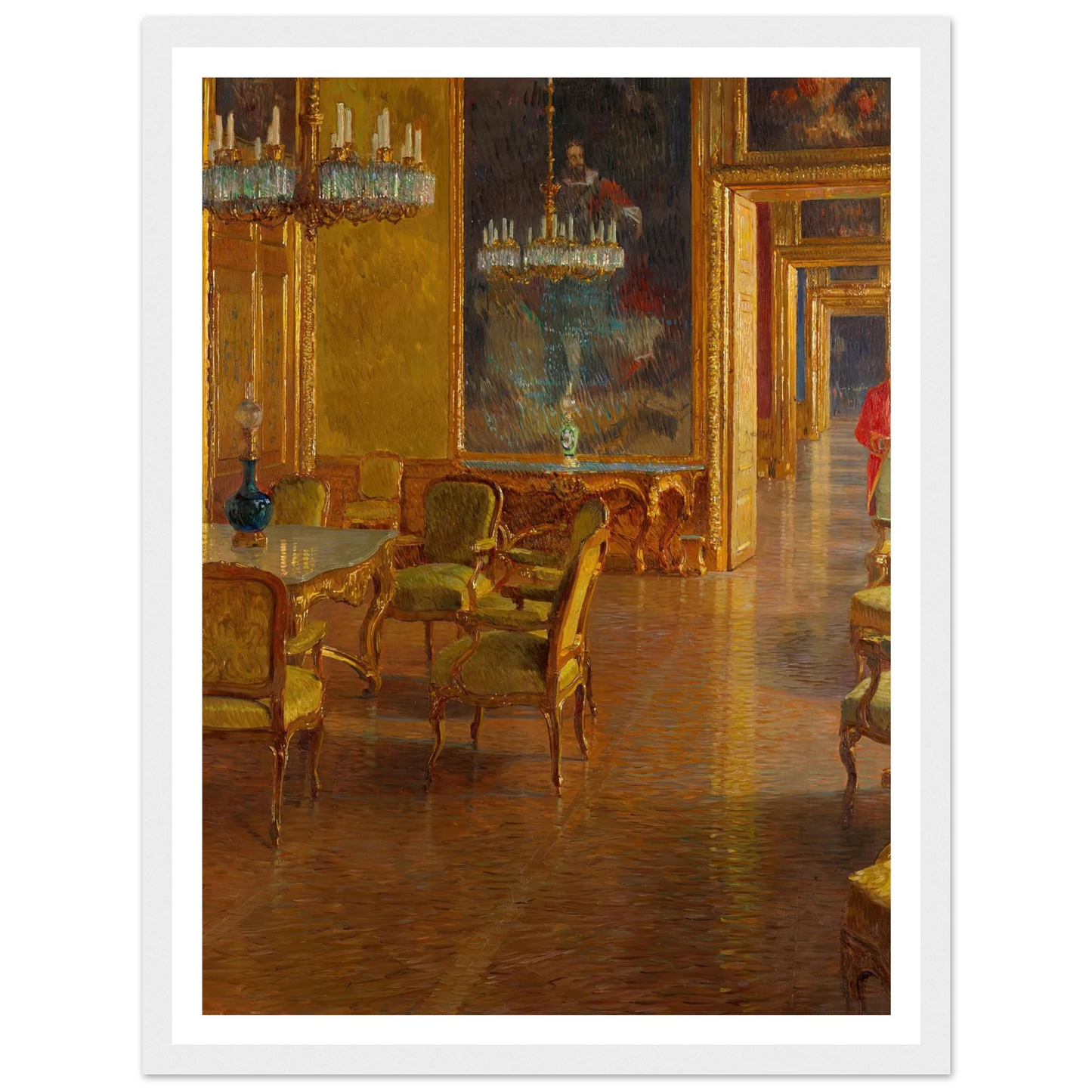 Interieur im Winterpalais des Prinzen Eugen von Savoyen in der Himmelpfortgasse (1907-1908) Art Print | Carl Moll-Quipham Collections