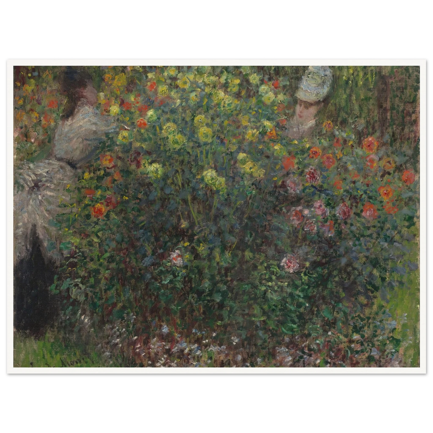 Ladies in Flowers (1875) Art Print | Claude Monet-Quipham Collections