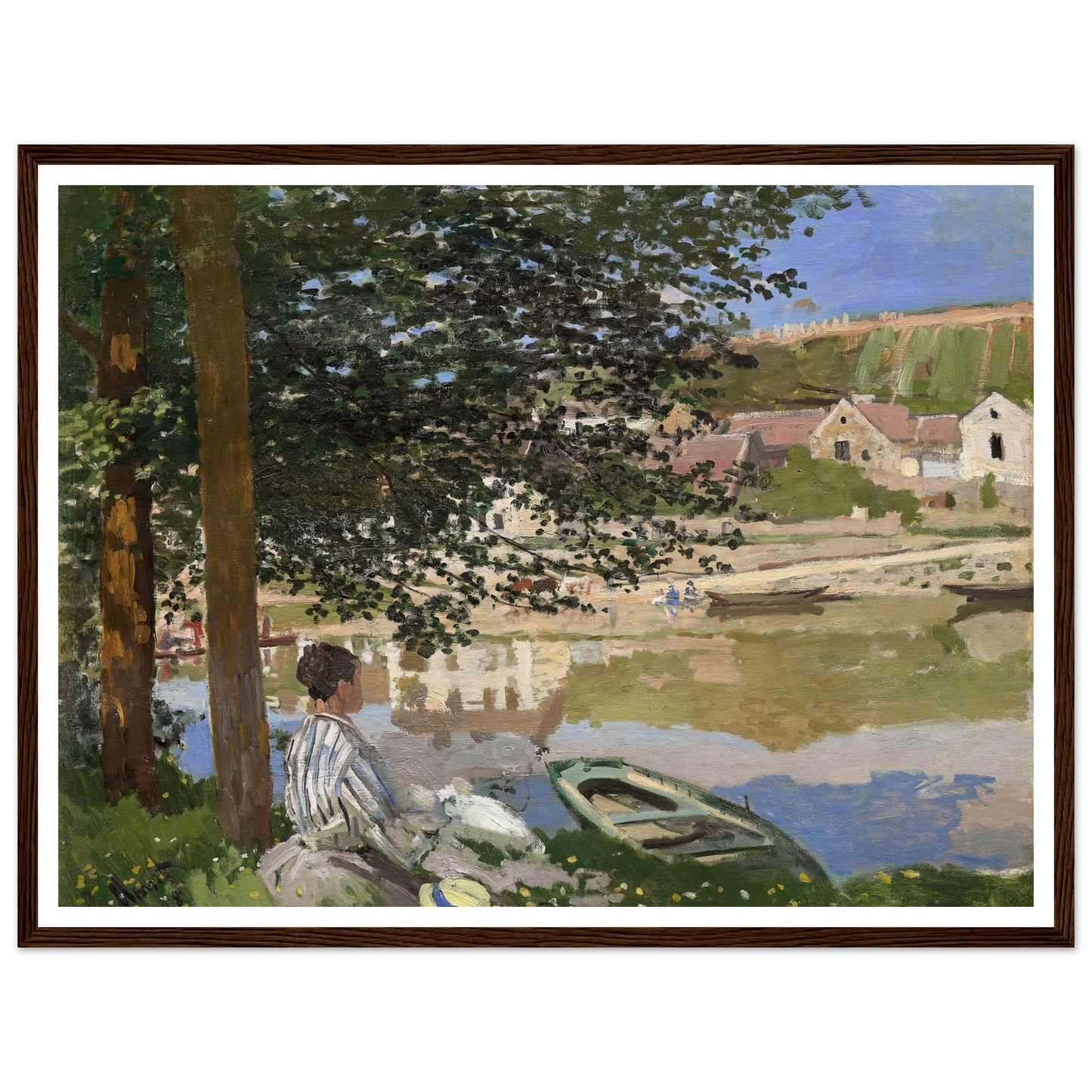 On the Bank of the Seine, Bennecourt (1868) Art Print | Claude Monet-Quipham Collections