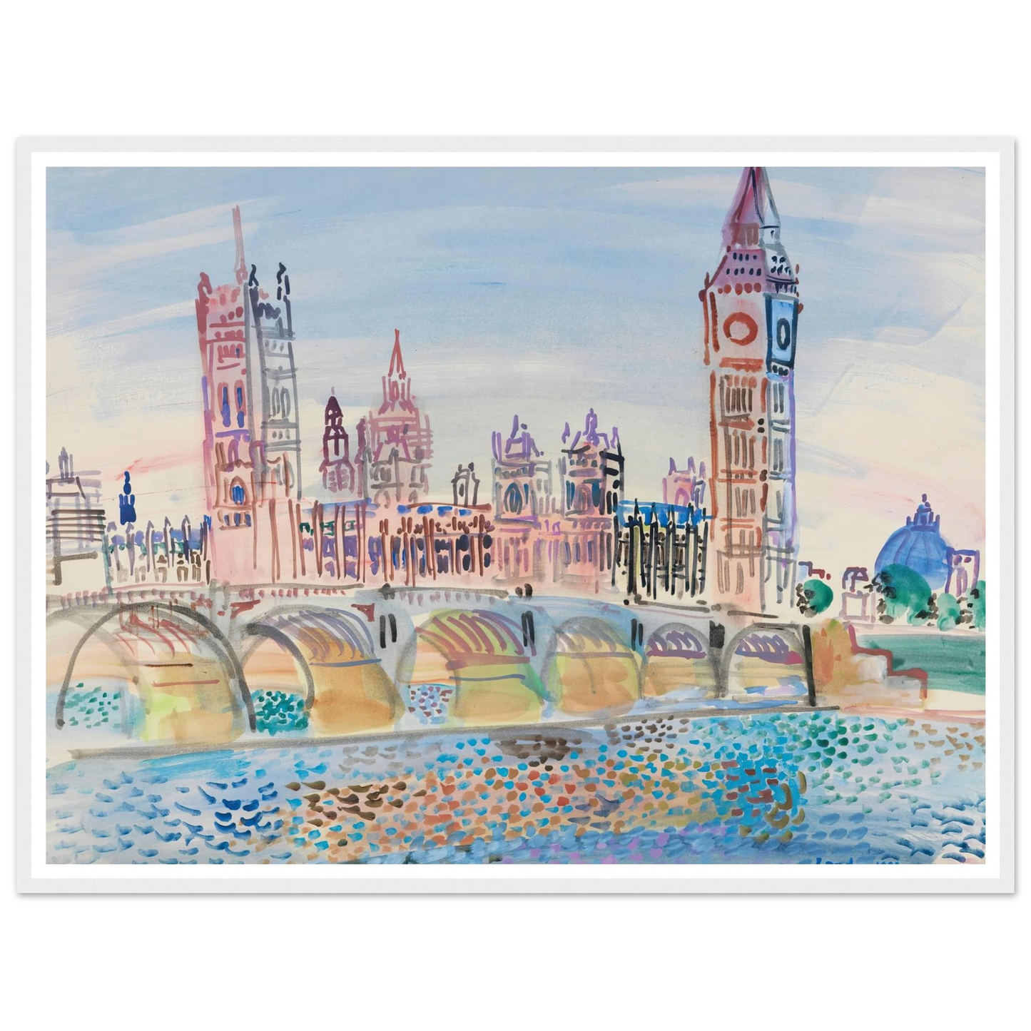 Londres, le Parlement (1930) Art Print | Raoul Dufy-Quipham Collections