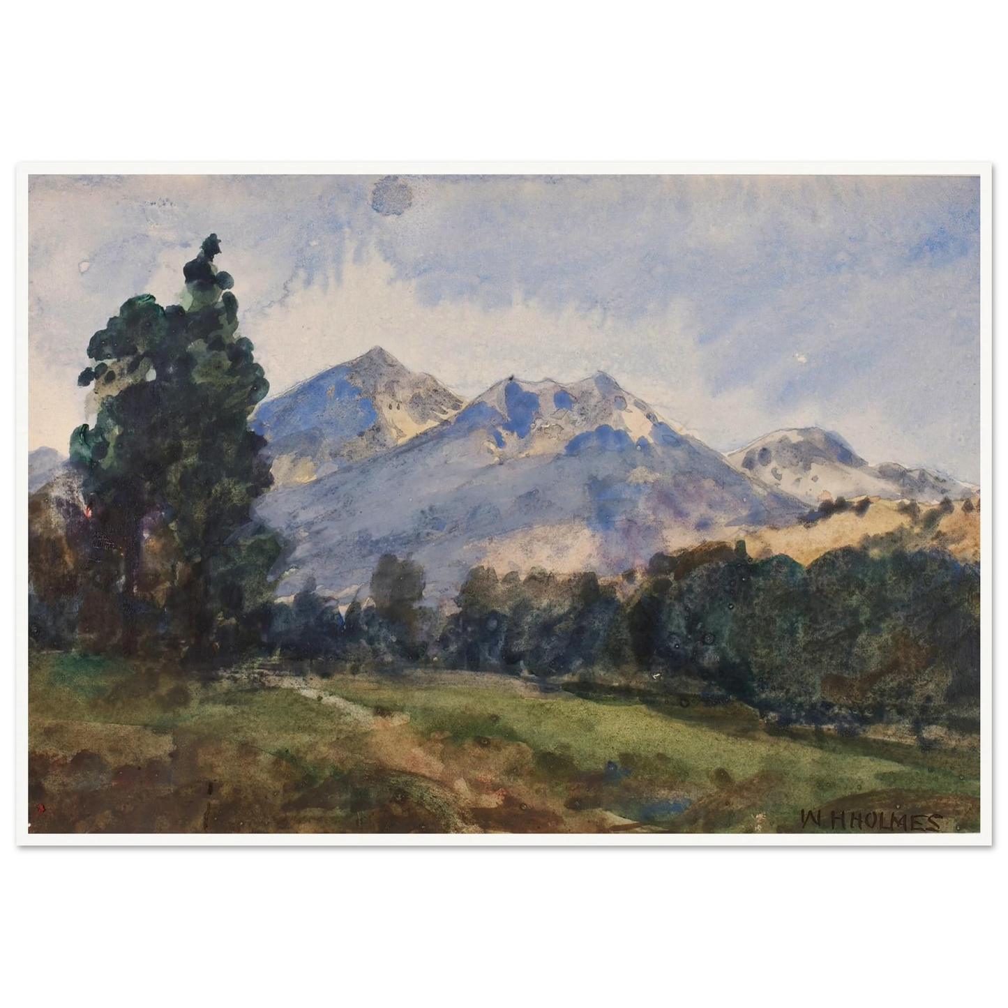 Wyoming Foot Hills (1921) Art Print | William Henry Holmes-Quipham Collections