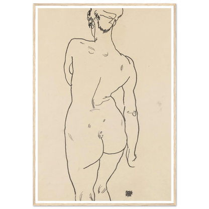 Weiblicher Rückenakt (1998) Art Print | Egon Schiele-Quipham Collections
