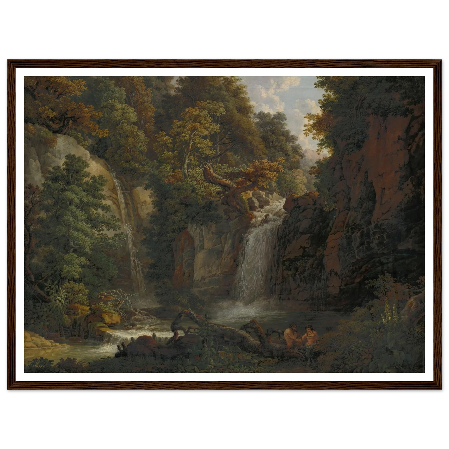 The Giessen near Zeglingen with Two Satyrs Playing the Panflute Art Print | Peter Birmann-Quipham Collections