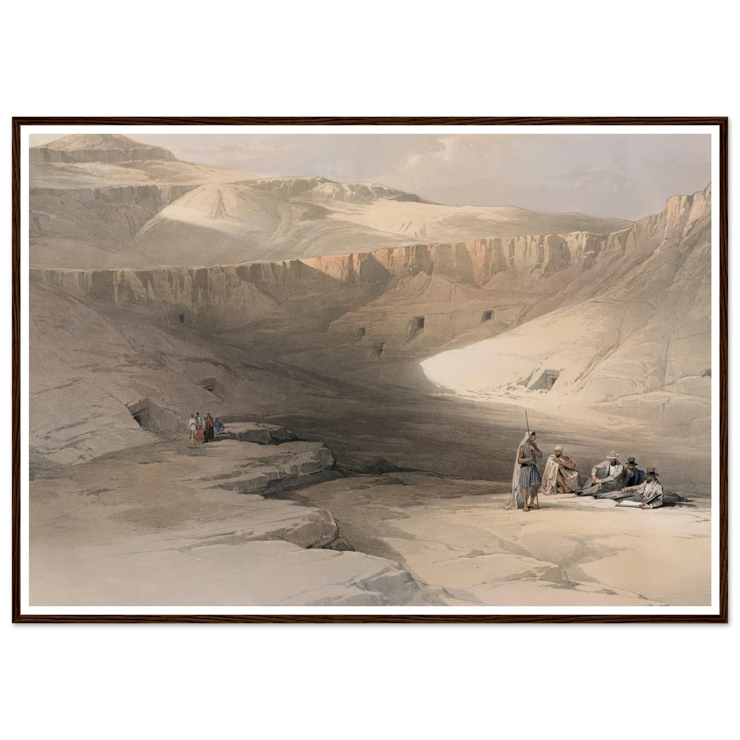 Entrance to the tombs of the kings of Thebes. Bab-el-Malouk [Bîbân al-Mulûk]. (1846-1849) Art Print | David Roberts-Quipham Collections
