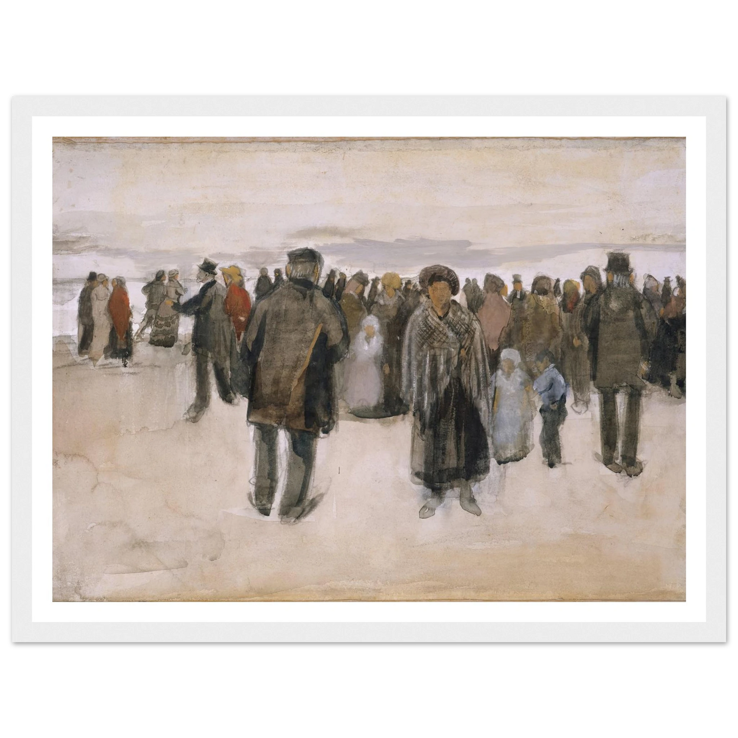 Beach at Scheveningen (1882) Art Print | Vincent van Gogh-Quipham Collections