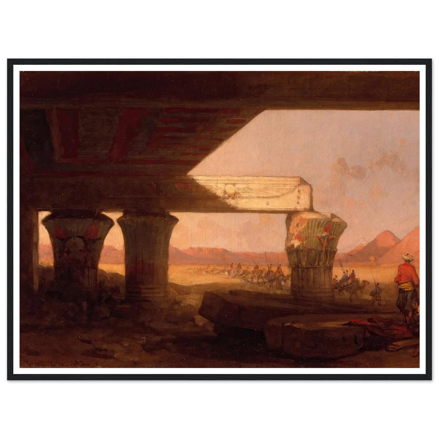 Egyptian Landscape with a Distant View of the Pyramids (1862) Art Print | David Roberts-Quipham Collections