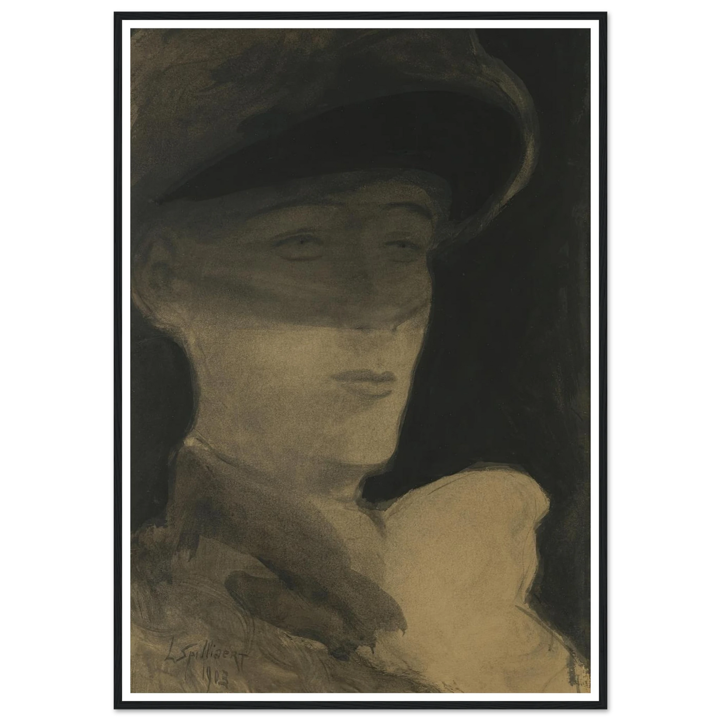 De dame met sluier (1903) Art Print | Leon Spilliaert-Quipham Collections