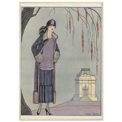 Le Belvédère ; Robe-Manteau, de Worth (1924) Art Print | George Barbier-Quipham Collections