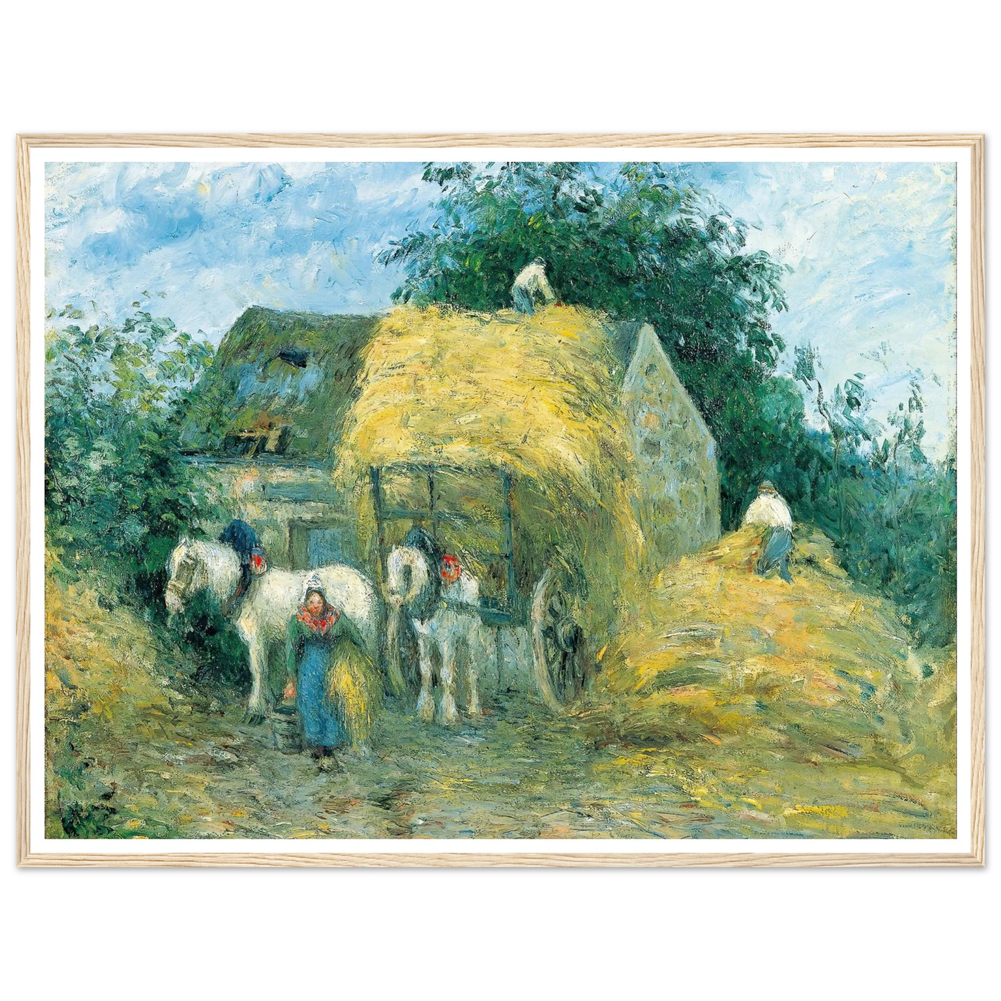 The Hay Cart, Montfoucault (1879) Art Print | Camille Pissarro-Quipham Collections
