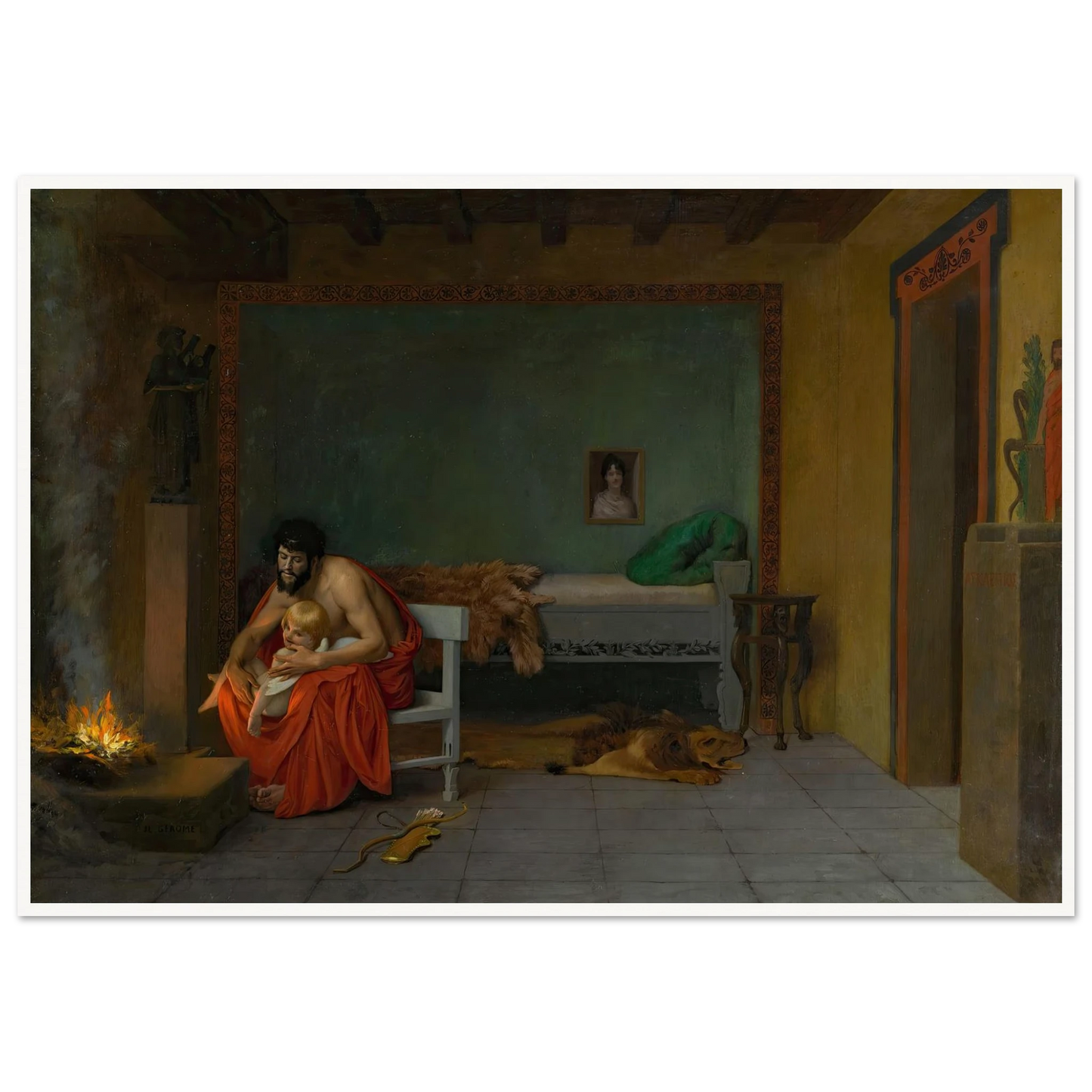 Cupid’s Shivering Limbs the Embers Warm Art Print | Jean Leon Gerome-Quipham Collections