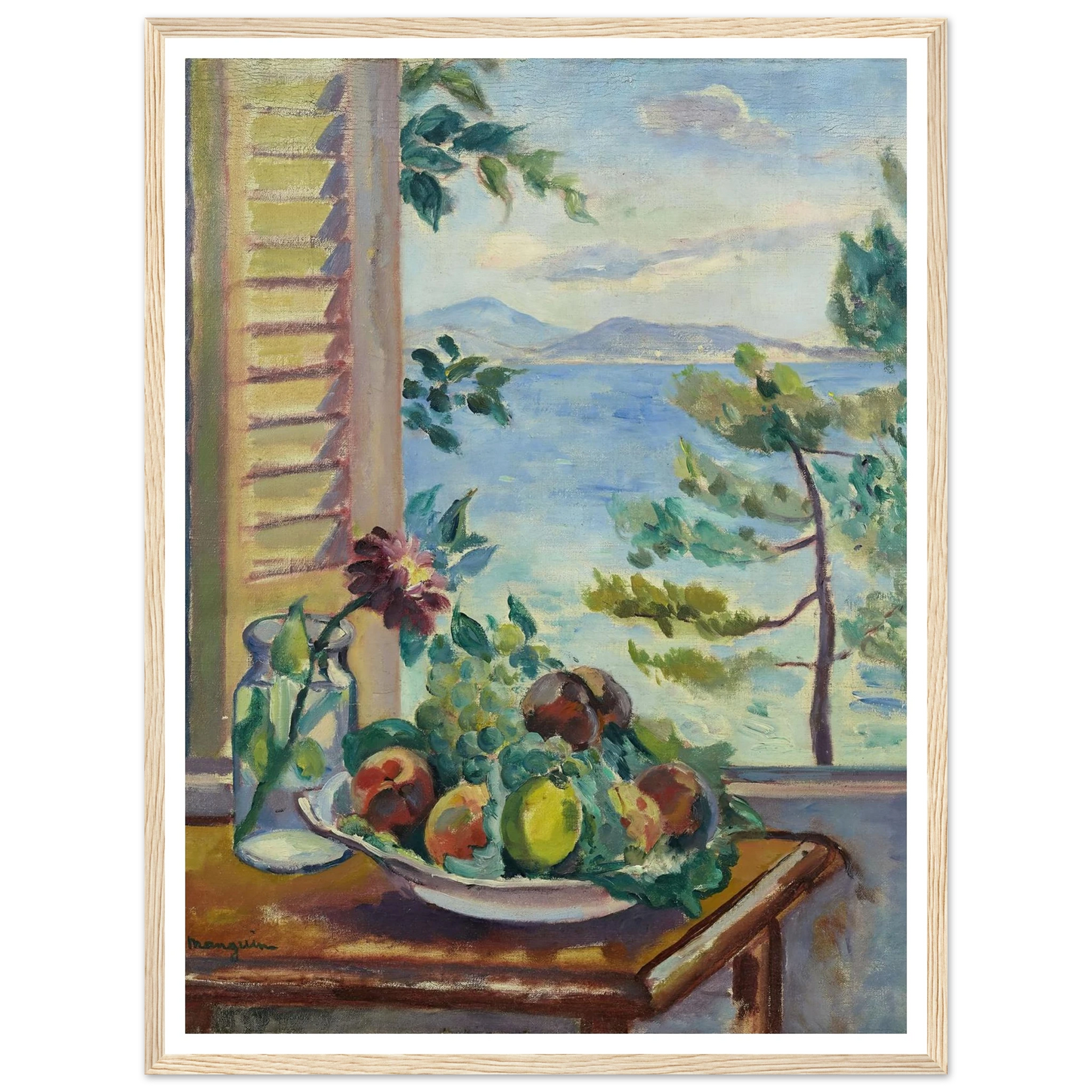 Pêches et raisins à la fenêtre (1920) Art Print | Henri Manguin-Quipham Collections
