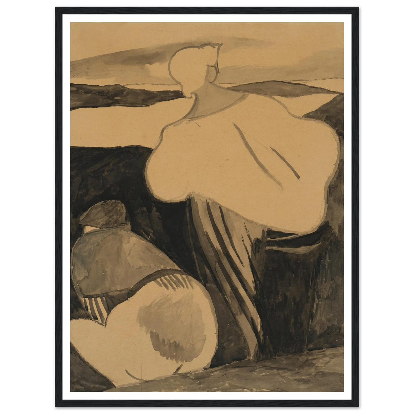 Femmes de pêcheur dans les dunes, vues de dos (1923) Art Print | Leon Spilliaert-Quipham Collections