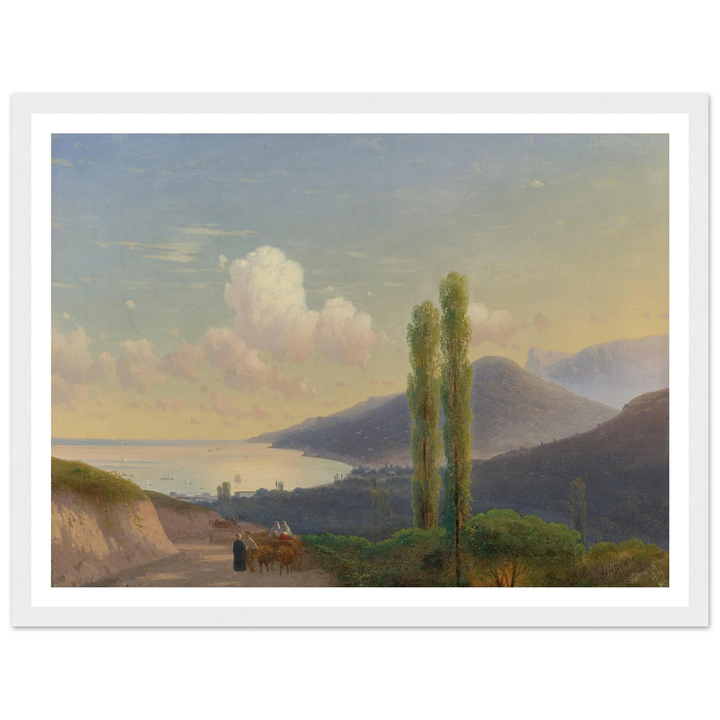 The Road To Gurzuf, Crimea (CIRCA 1878) Art Print | Ivan Konstantinovich Aivazovsky-Quipham Collections