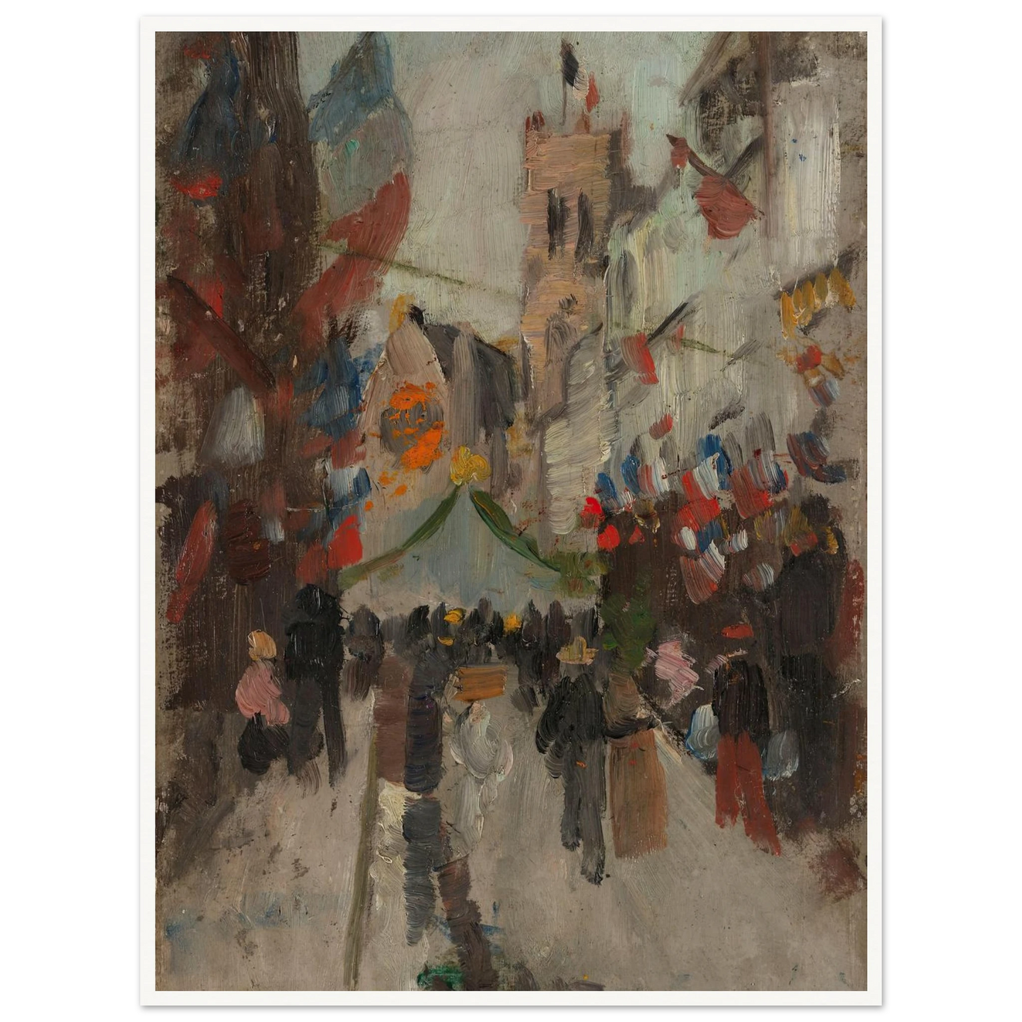 July 14th in Dieppe (1894 - 1898) Art Print | Frits Thaulow-Quipham Collections