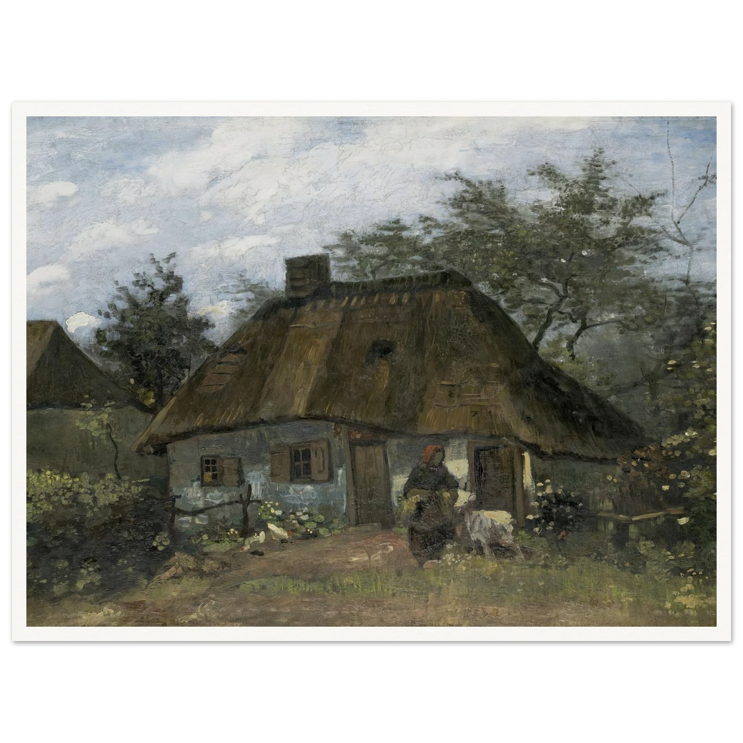 Farmhouse in Nuenen (1885) Art Print | Vincent van Gogh-Quipham Collections