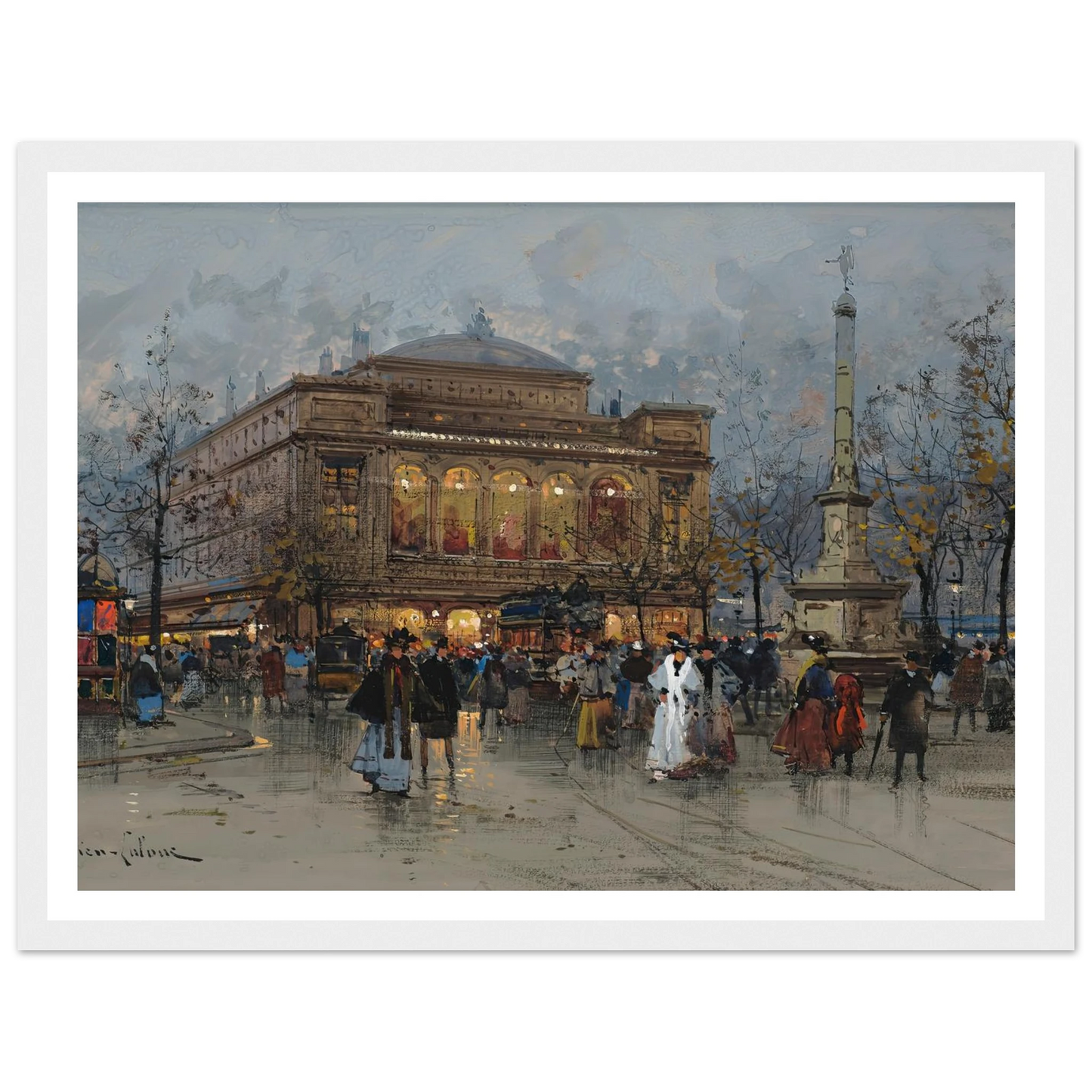Le Théâtre du Châtelet, Paris Art Print | Eugene Galien Laloue-Quipham Collections