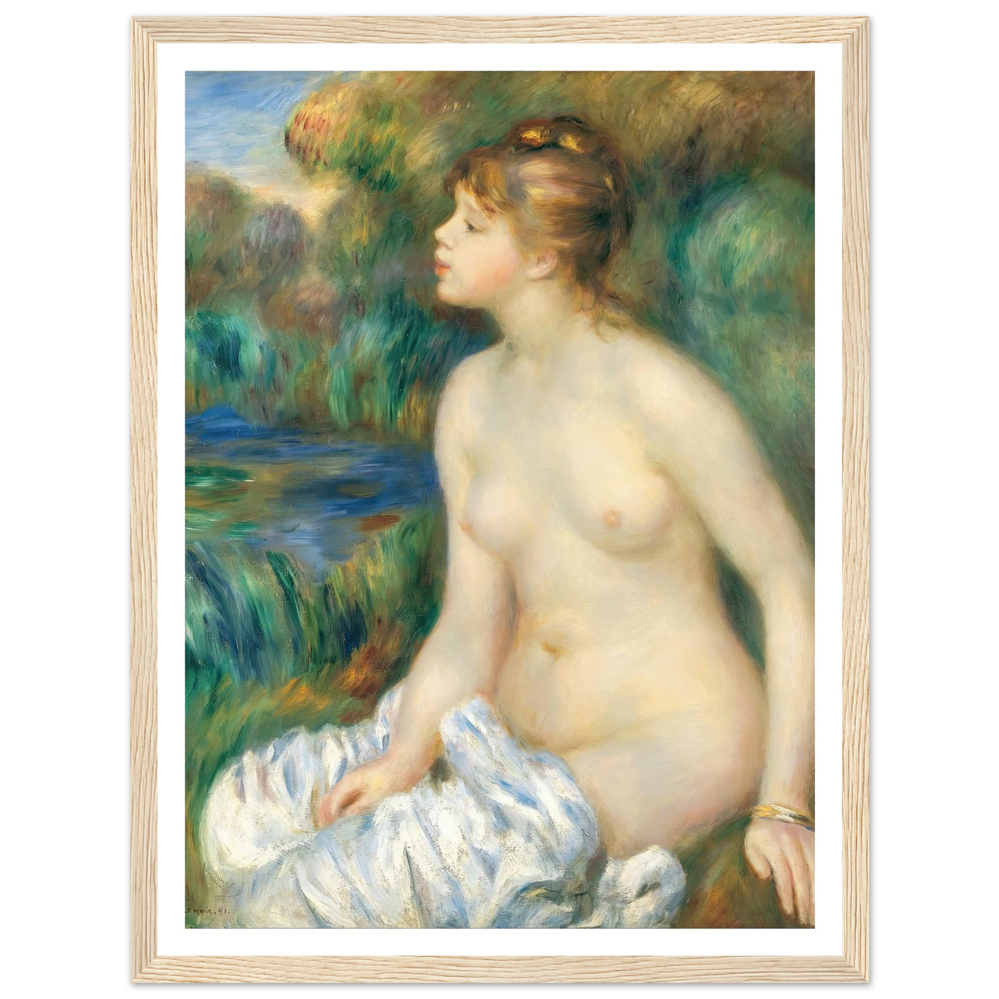Bather (1891) Art Print | Pierre Auguste Renoir-Quipham Collections