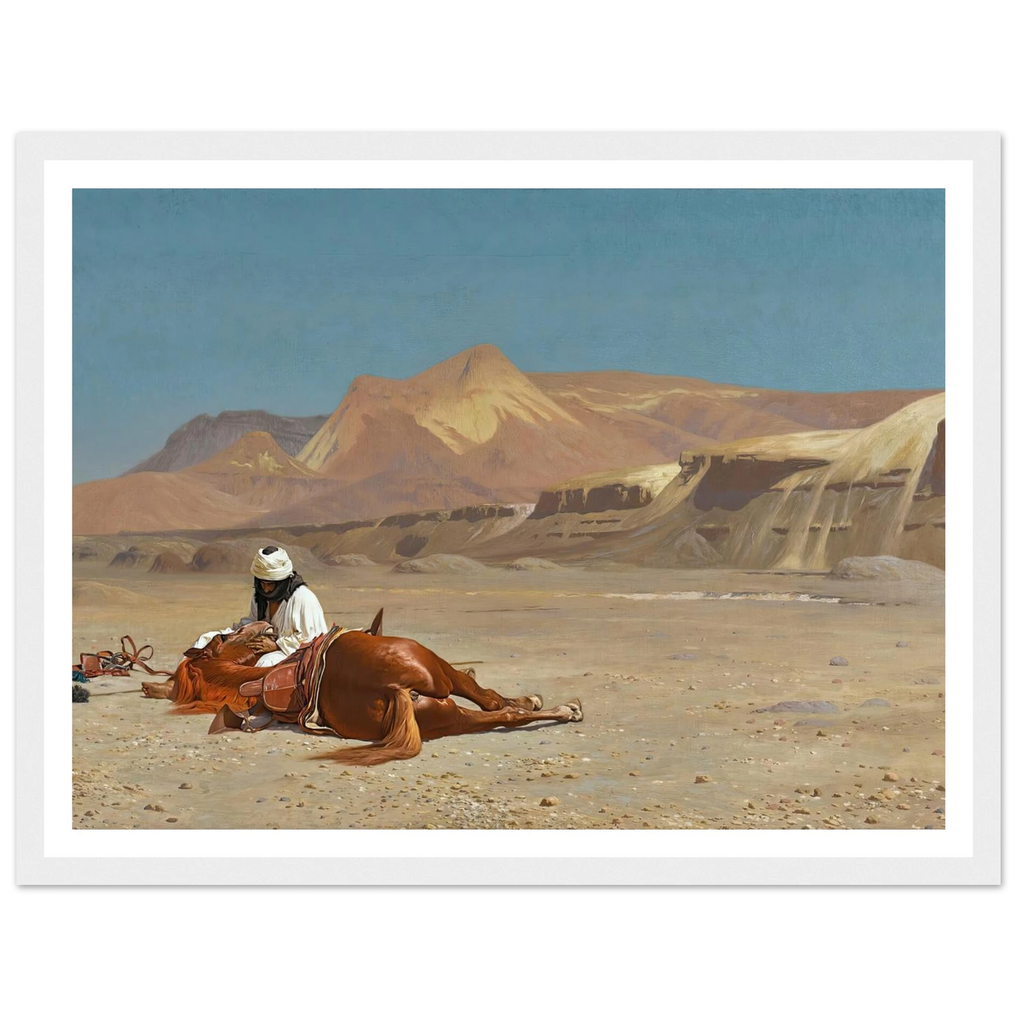 Rider and His Steed In The Desert Art Print | Jean Leon Gerome-Quipham Collections
