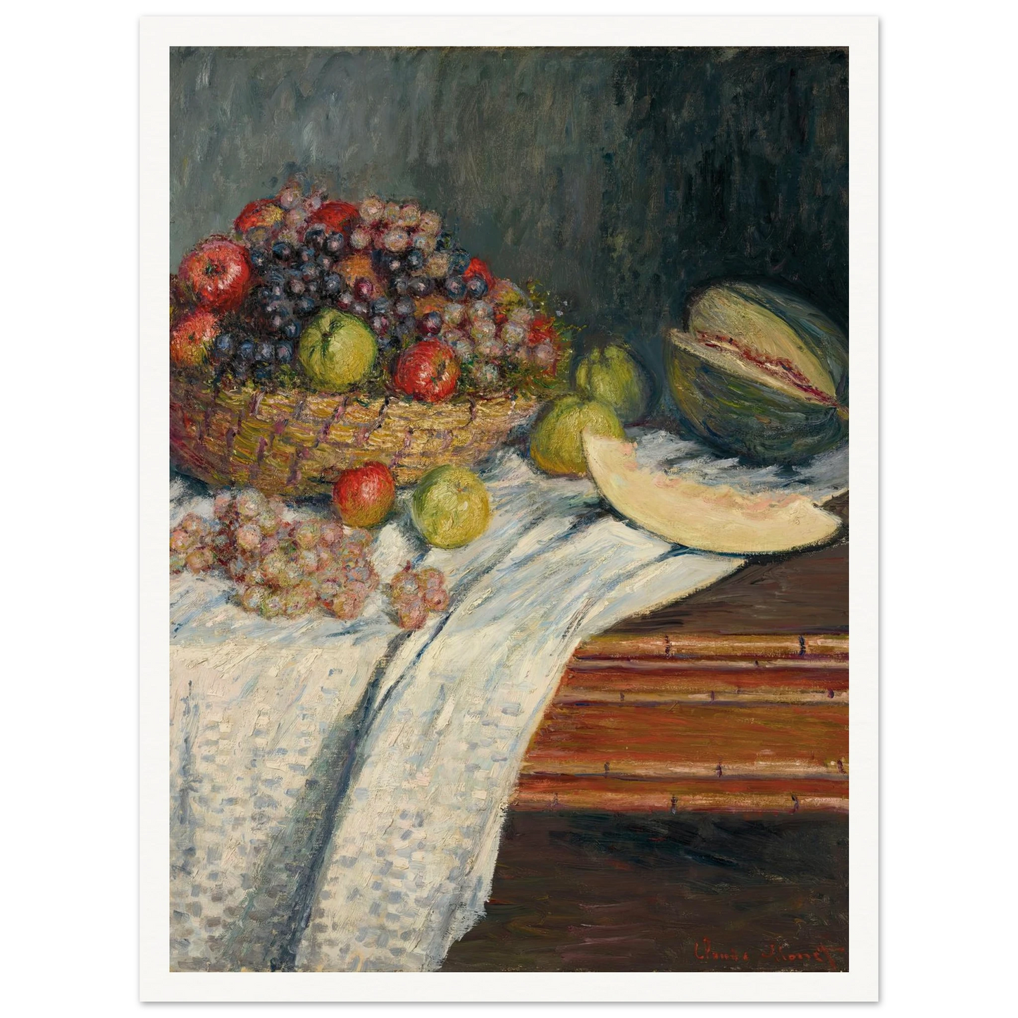 Nature morte au melon d’Espagne (1879) Art Print | Claude Monet-Quipham Collections