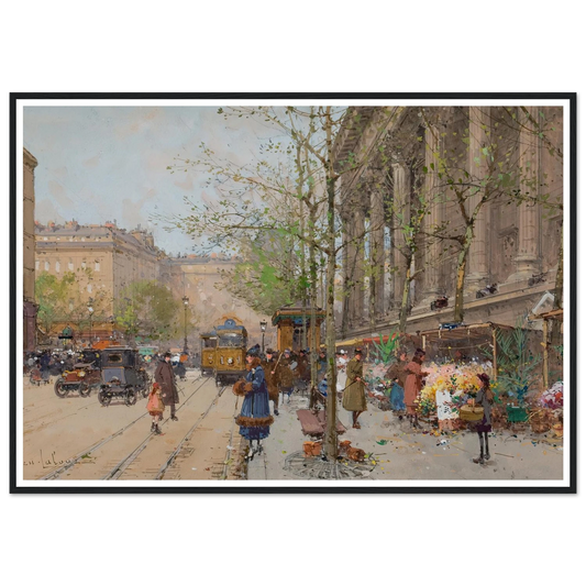 Marché aux fleurs Place de la Madeleine Art Print | Eugene Galien Laloue-Quipham Collections