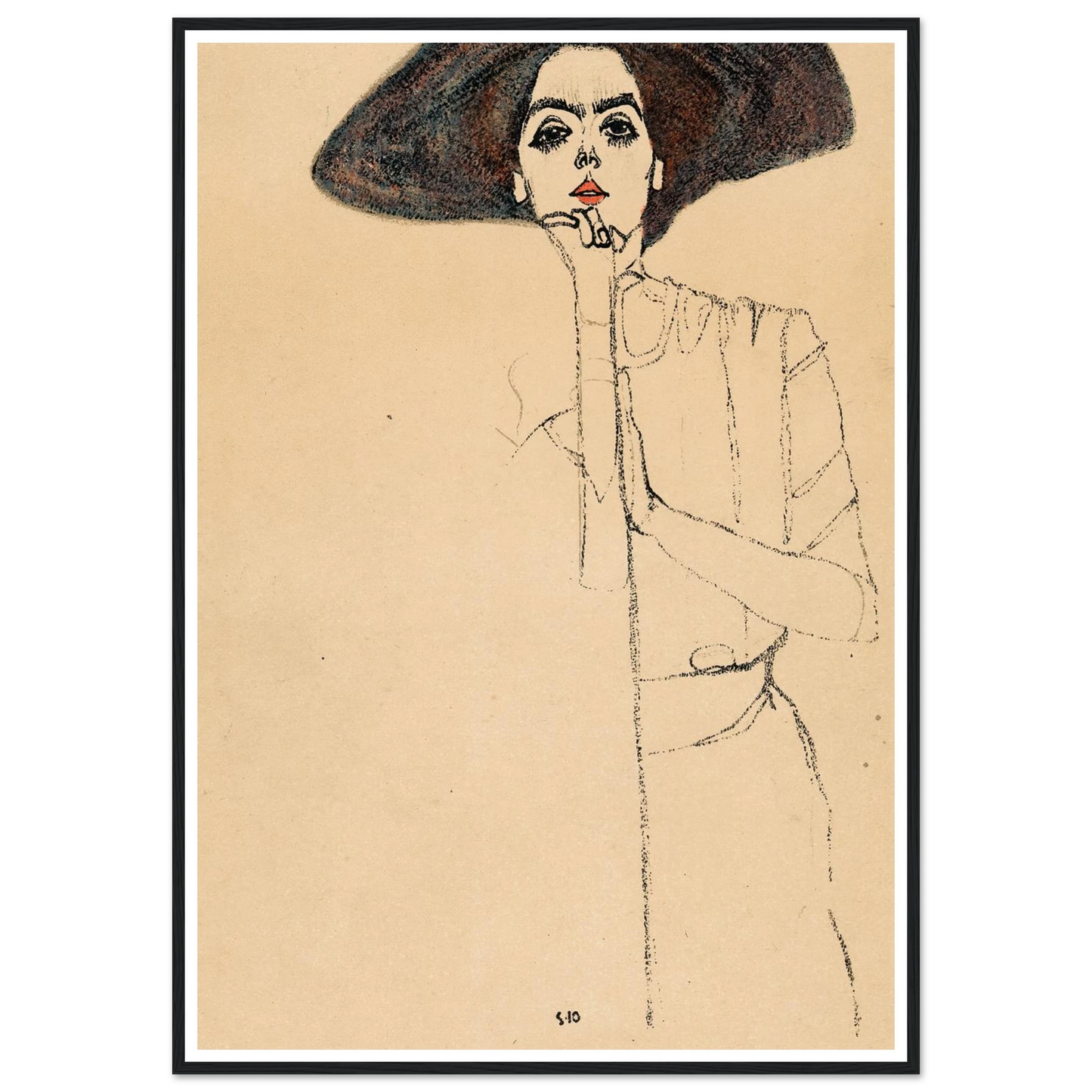 Frauenbildnis II Art Print | Egon Schiele-Quipham Collections