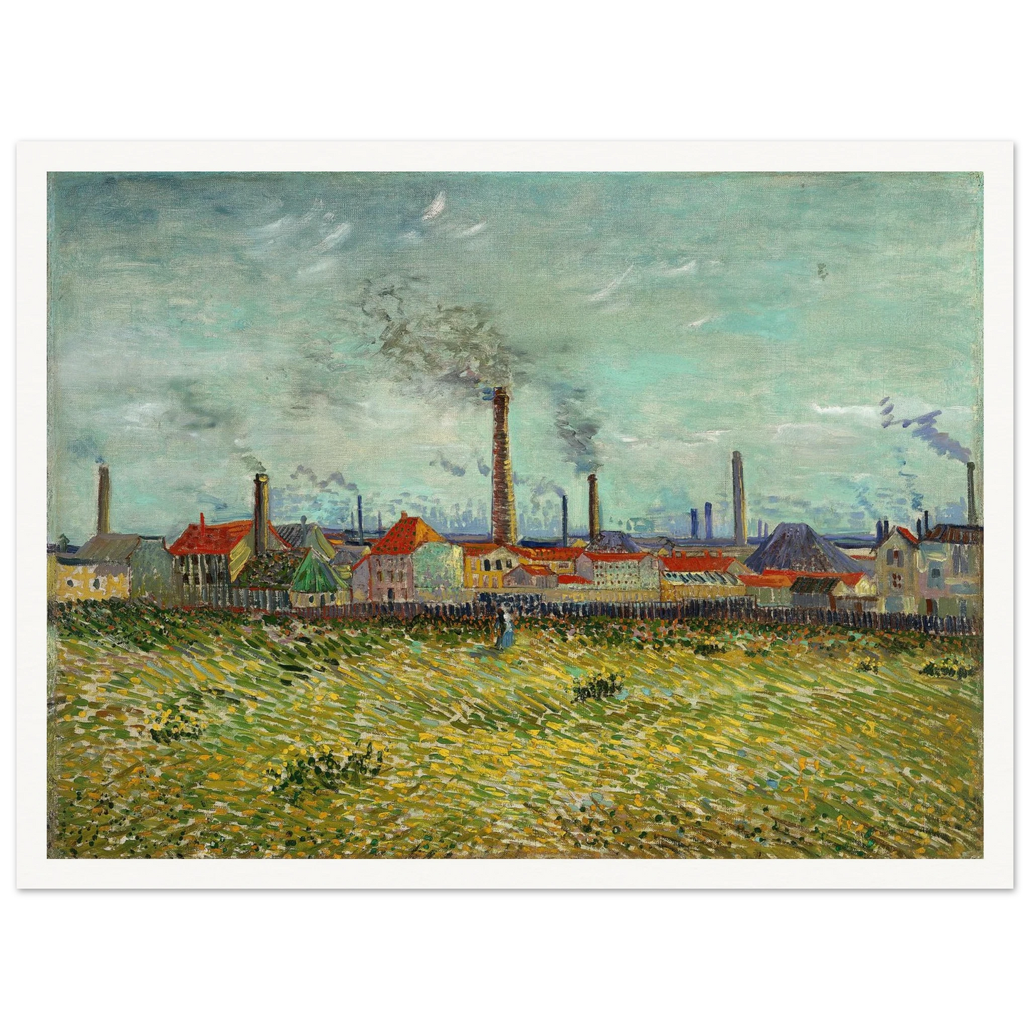 Factories at Clichy (1887) Art Print | Vincent van Gogh-Quipham Collections