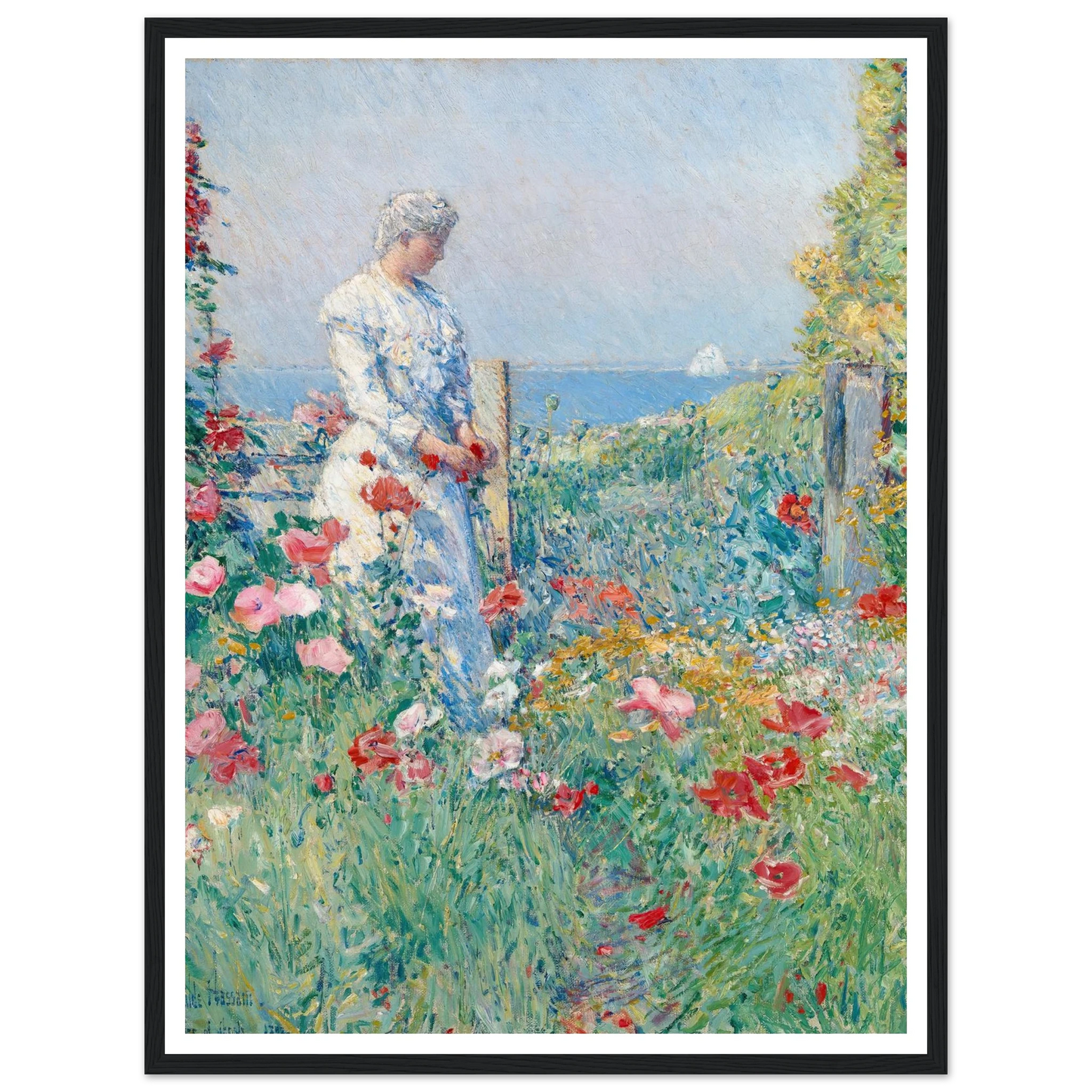 In the Garden (Celia Thaxter in Her Garden) (1892) Art Print | Childe Hassam-Quipham Collections