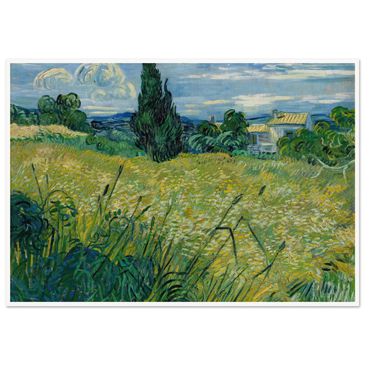 Green Wheat Field with Cypress (1889) Art Print | Vincent van Gogh-Quipham Collections