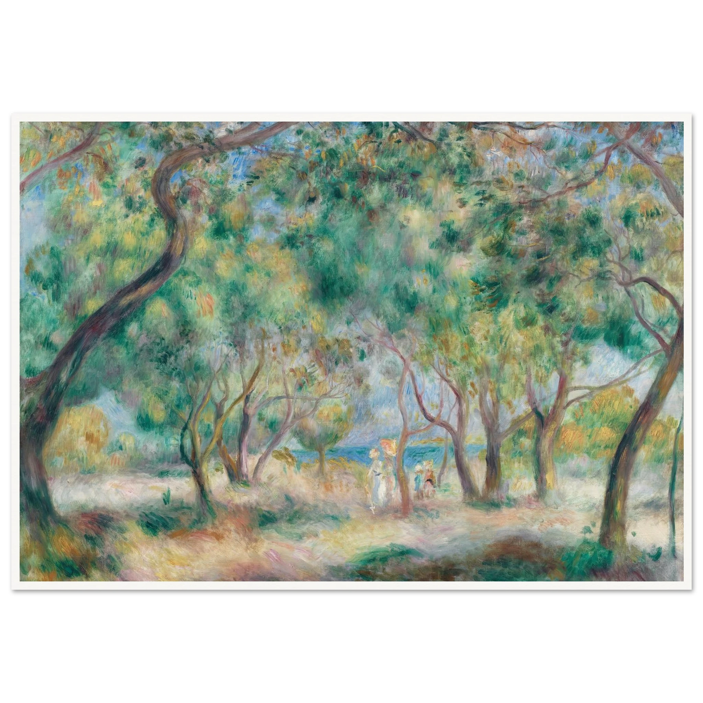 La Promenade au bord de la mer (Le Bois de la Chaise Noirmoutier) (circa 1892) Art Print | Pierre Auguste Renoir-Quipham Collections