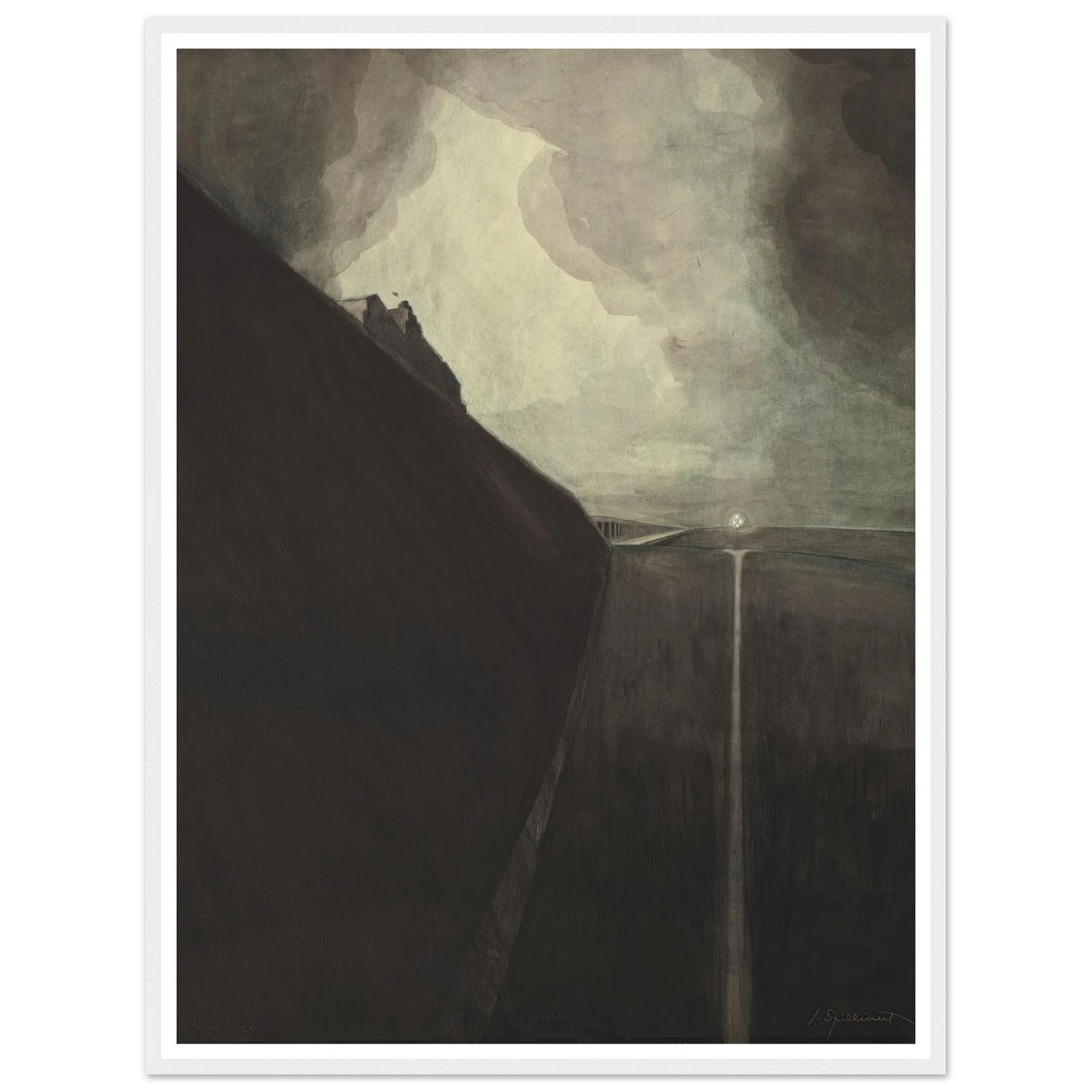 Digue et plage, Chalet Royal et galeries d’Ostende (1908) Art Print | Leon Spilliaert-Quipham Collections