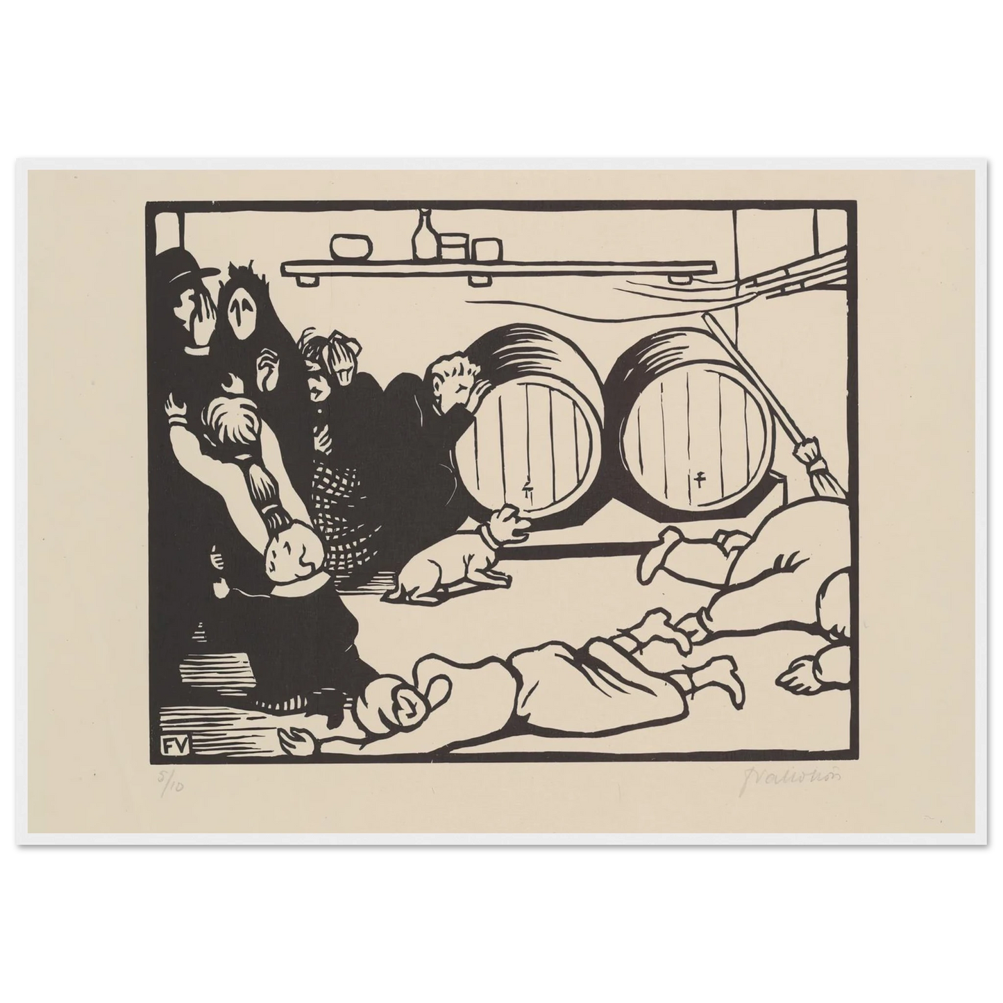 The Civilians (Les Civils) (1916) Art Print | Felix Vallotton-Quipham Collections