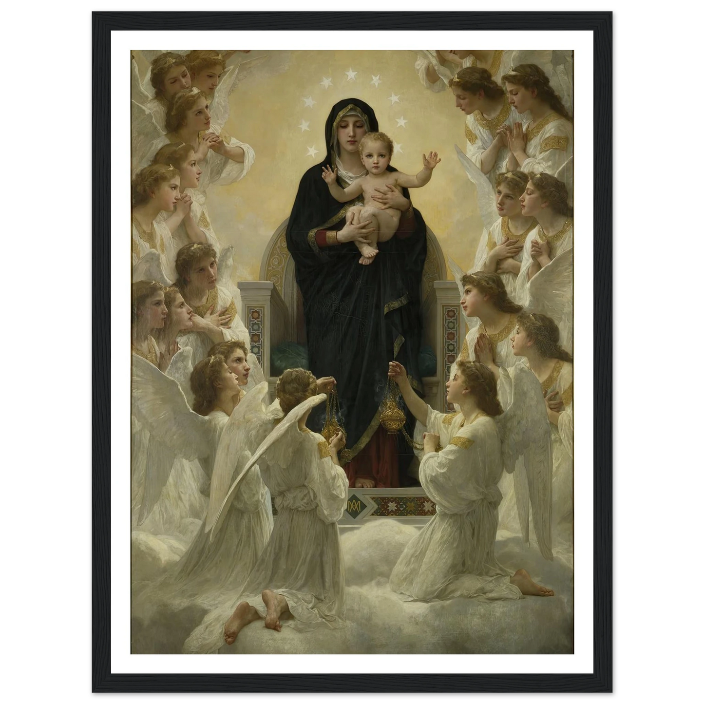 La Vierge aux anges (1900) Art Print | William Bouguereau-Quipham Collections