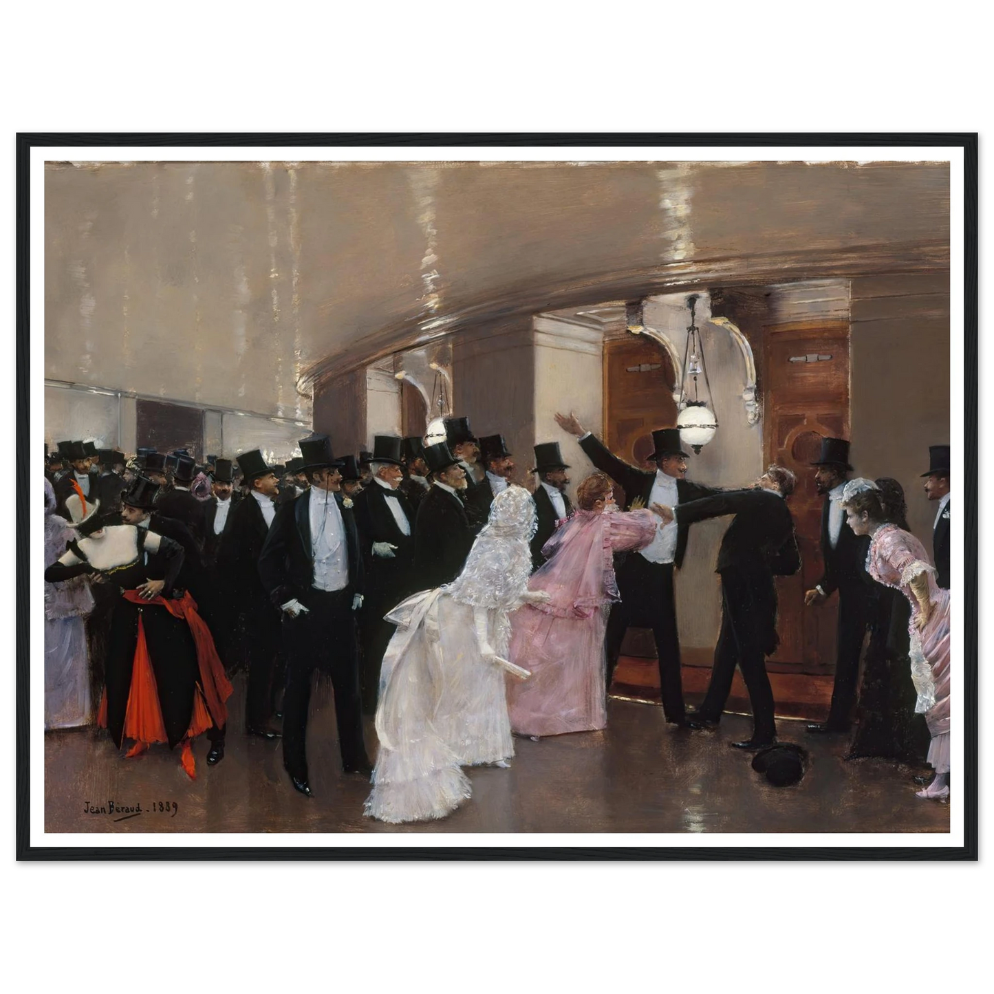 Altercation dans les couloirs de l’Opéra (1889) Art Print | Jean Beraud-Quipham Collections