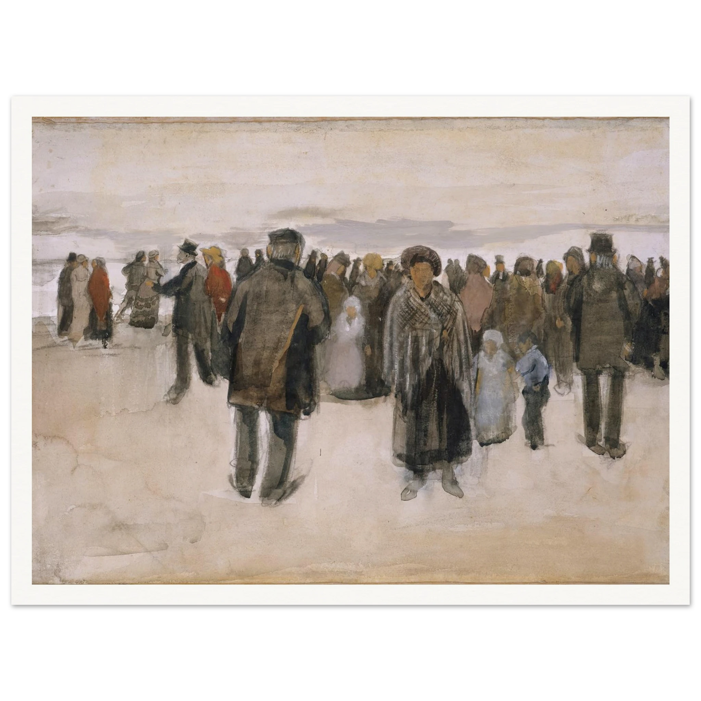 Beach at Scheveningen (1882) Art Print | Vincent van Gogh-Quipham Collections